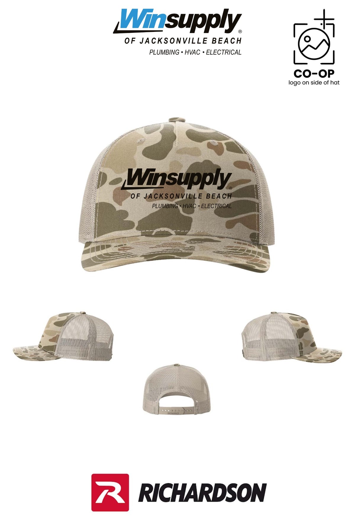 Richardson 112PFP Printed Five-Panel Trucker - Winsupply Jacksonville Beach