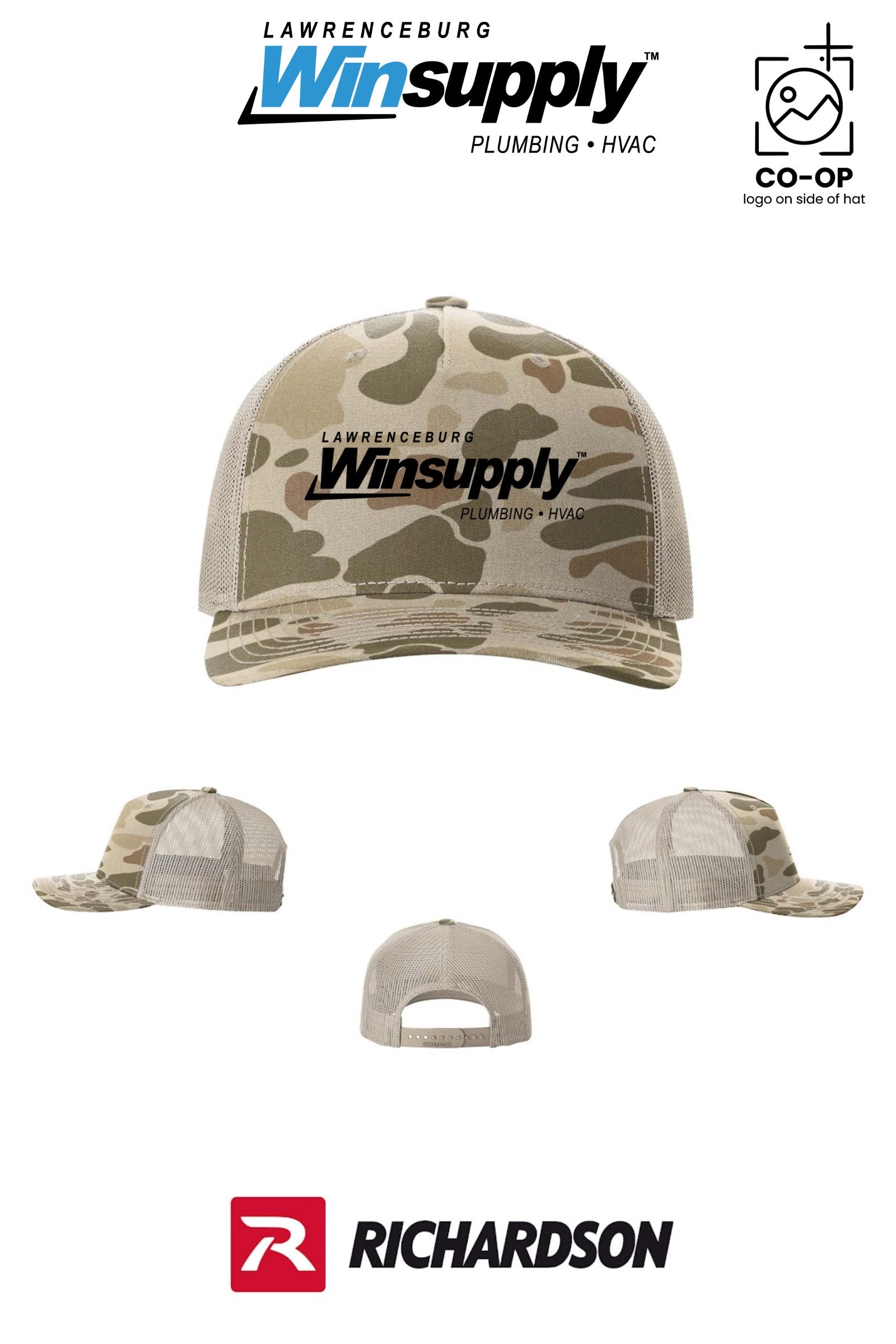 Richardson 112PFP Printed Five-Panel Trucker - Lawrenceburg Winsupply