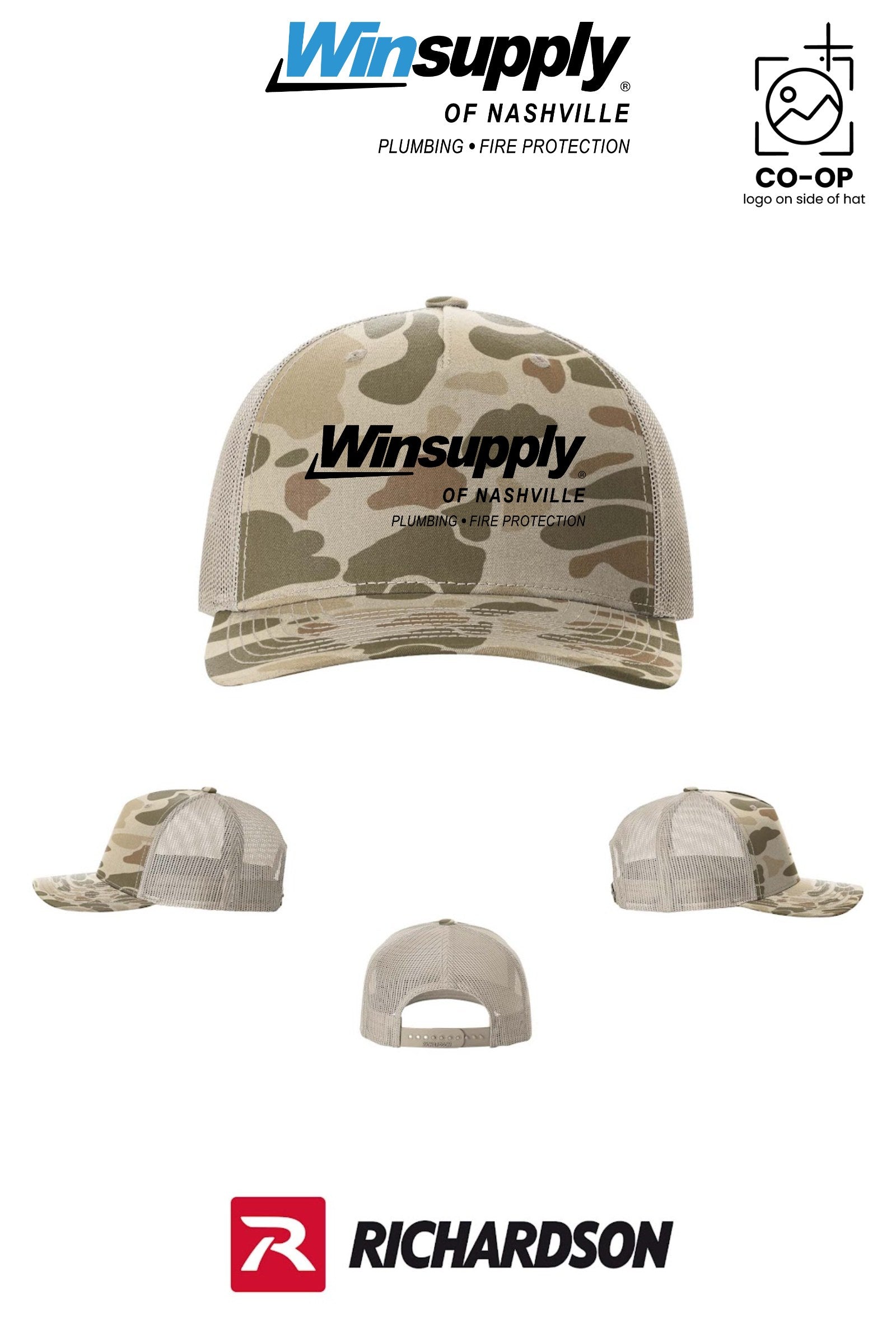 Richardson 112PFP Printed Five-Panel Trucker - Winsupply of Nashville