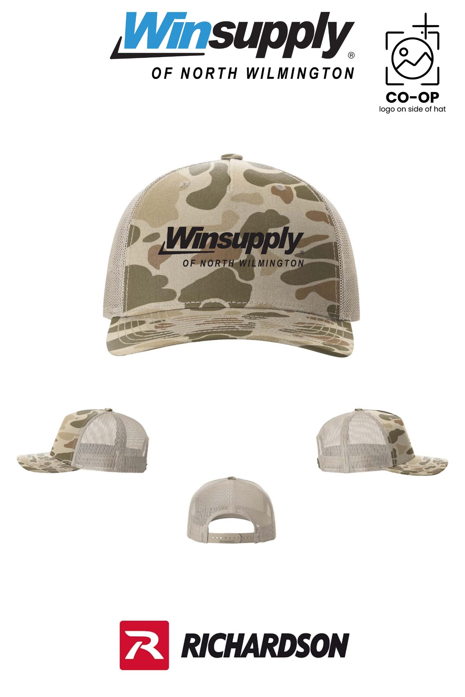 Richardson 112PFP Printed Five-Panel Trucker - Winsupply N Wilmington NC