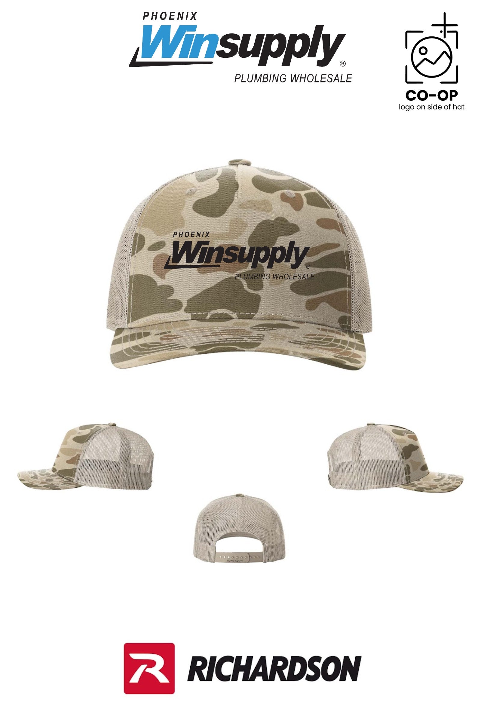 Richardson 112PFP Printed Five-Panel Trucker - Phoenix Winsupply