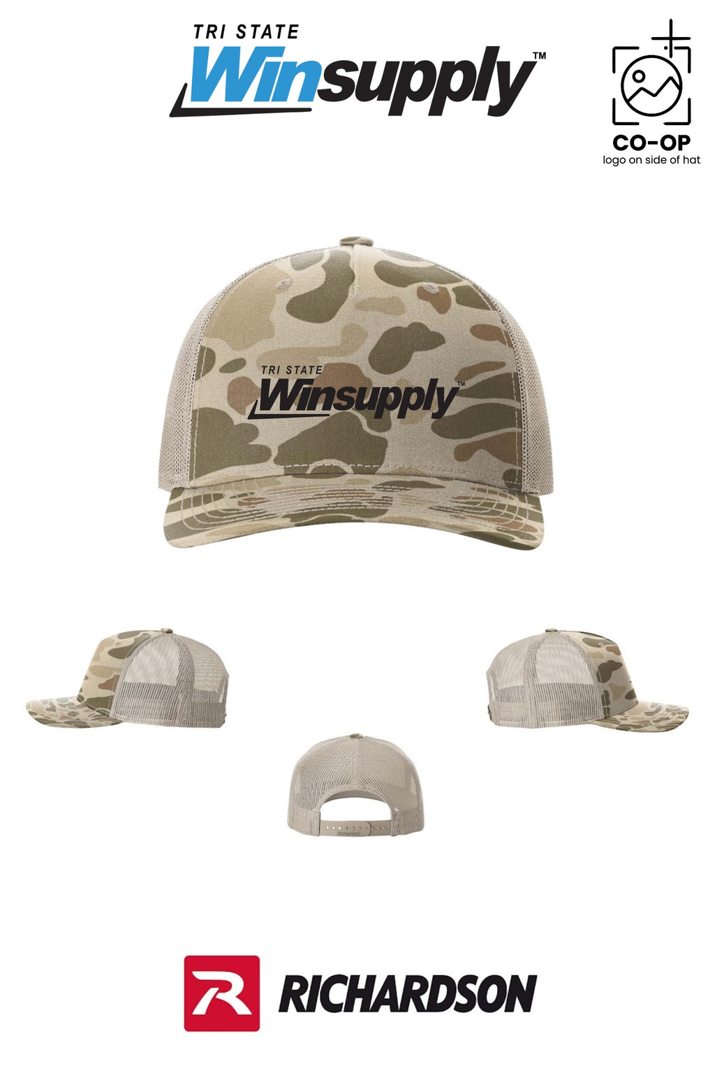Richardson 112PFP Printed Five-Panel Trucker - Tri-State Winsupply