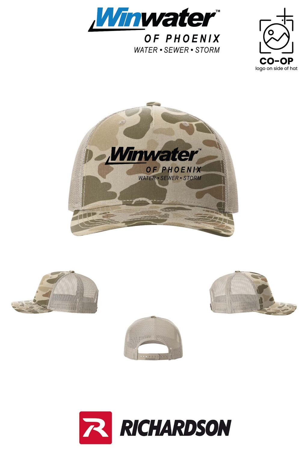 Richardson 112PFP Printed Five-Panel Trucker - Winwater of Phoenix