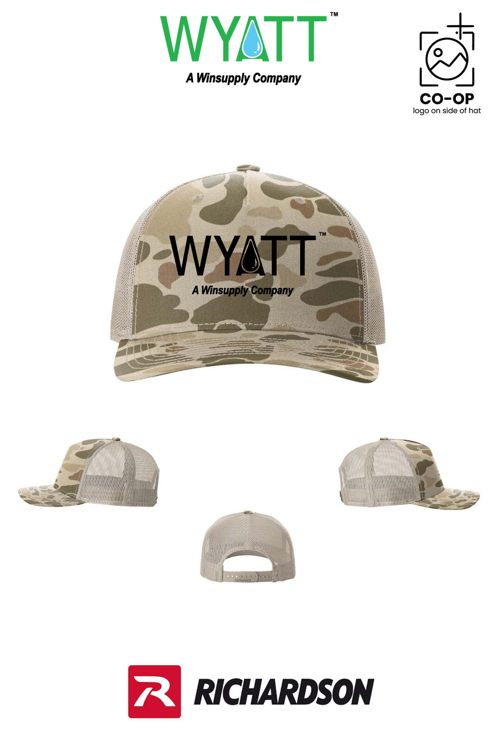 Richardson 112PFP Printed Five-Panel Trucker - Wyatt Irrigation of Santa Rosa