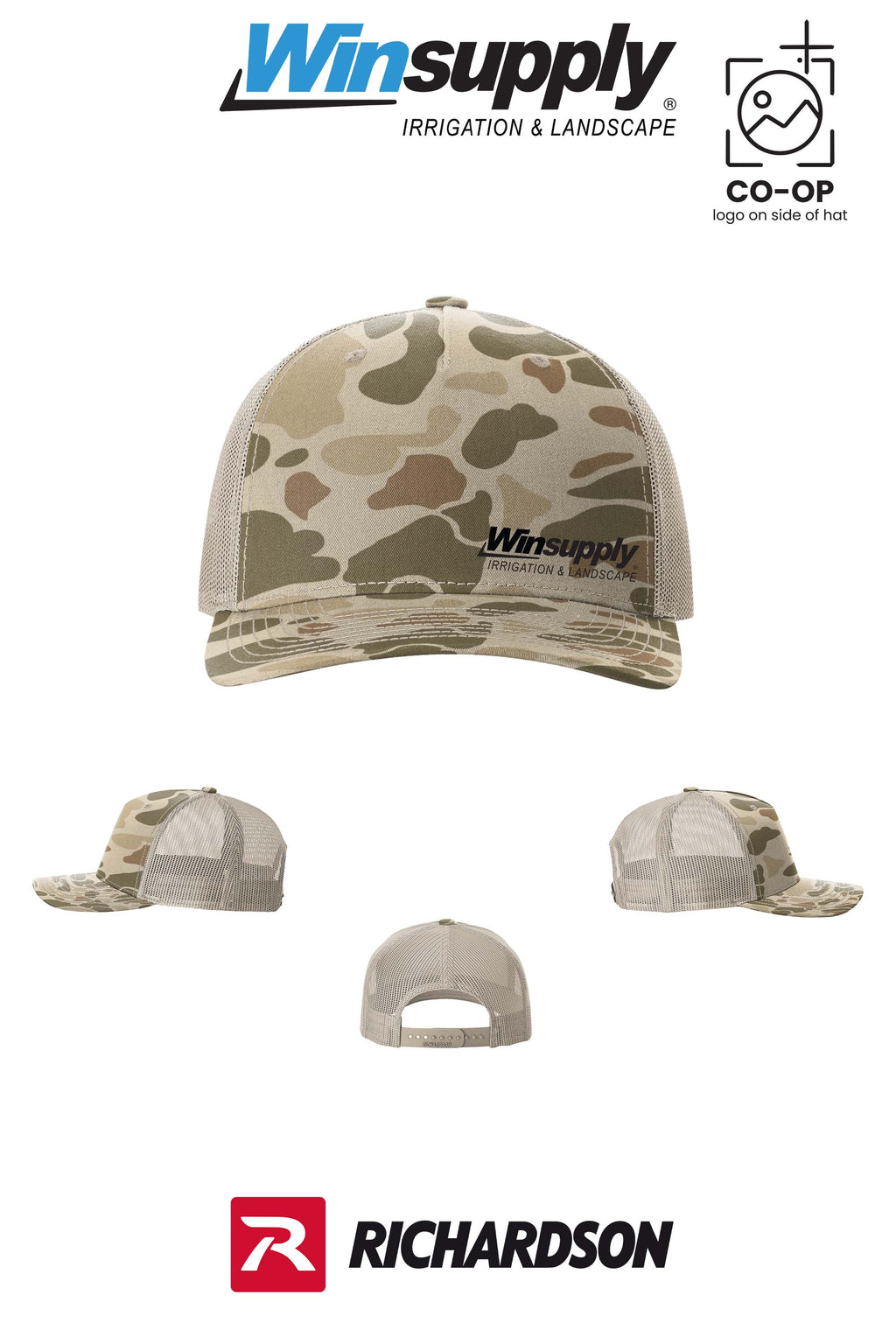 Richardson 112PFP Printed Five-Panel Trucker *offset logo* - Winsupply NE Albuquerque NM Co.