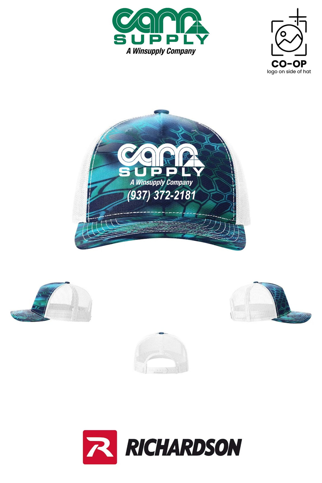 Richardson 112PFP Printed Five-Panel Trucker - Carr Supply - Xenia