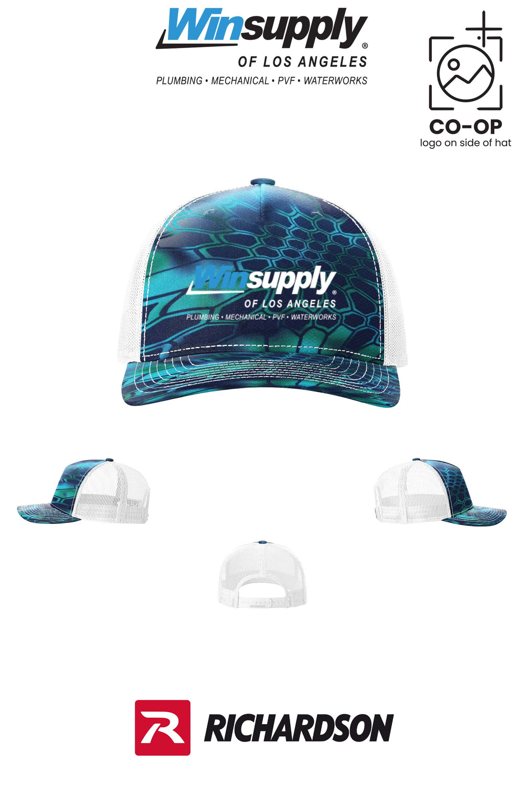 Richardson 112PFP Printed Five-Panel Trucker - Winsupply of Los Angeles
