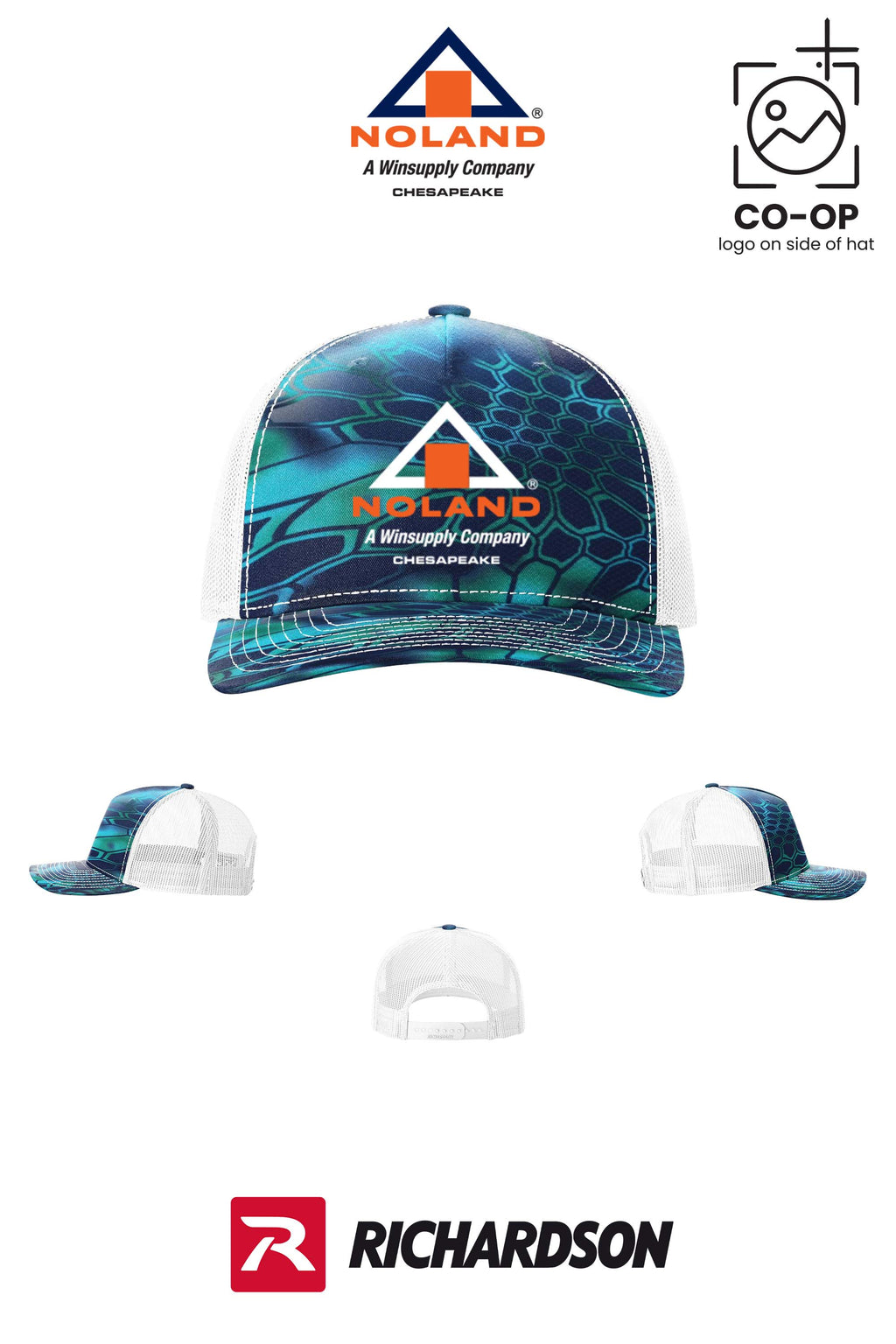 Richardson 112PFP Printed Five-Panel Trucker - Noland Company Chesapeake