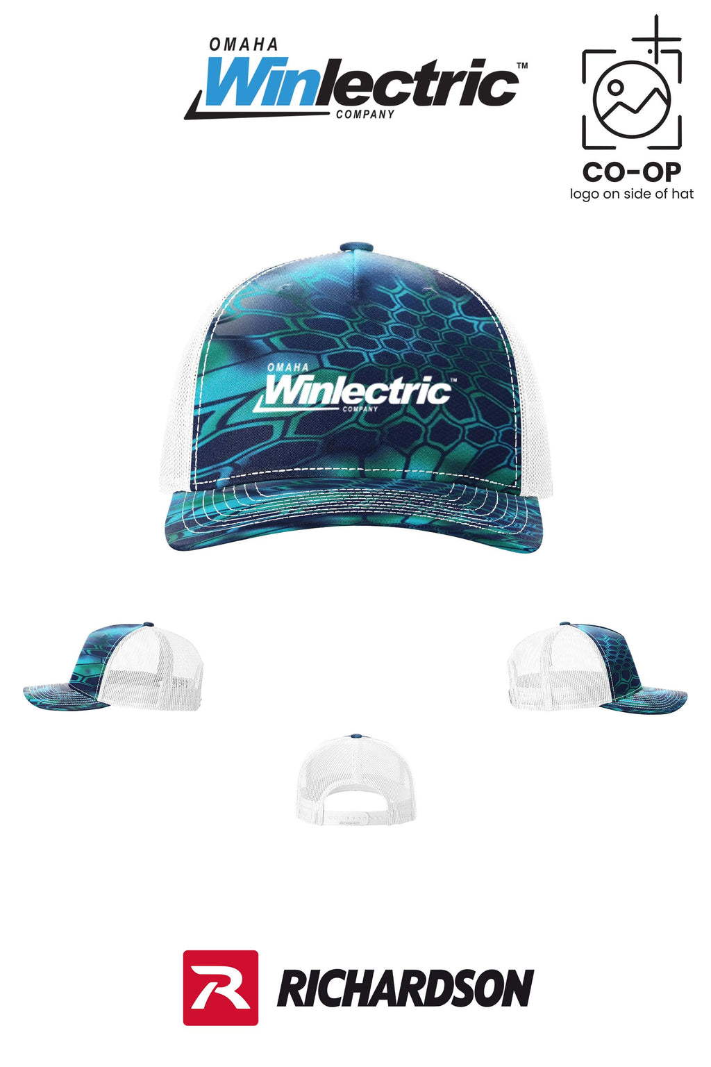 Richardson 112PFP Printed Five-Panel Trucker - Omaha Winlectric