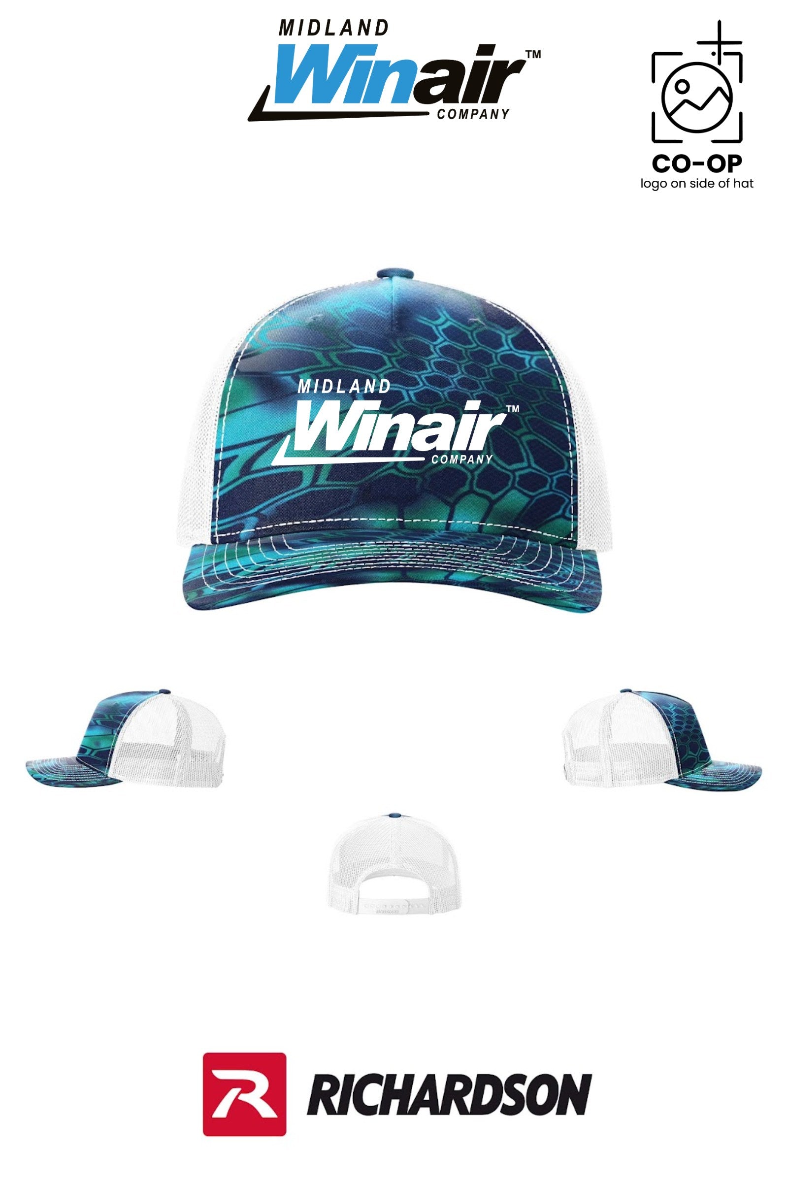 Richardson 112PFP Printed Five-Panel Trucker - Midland Winair