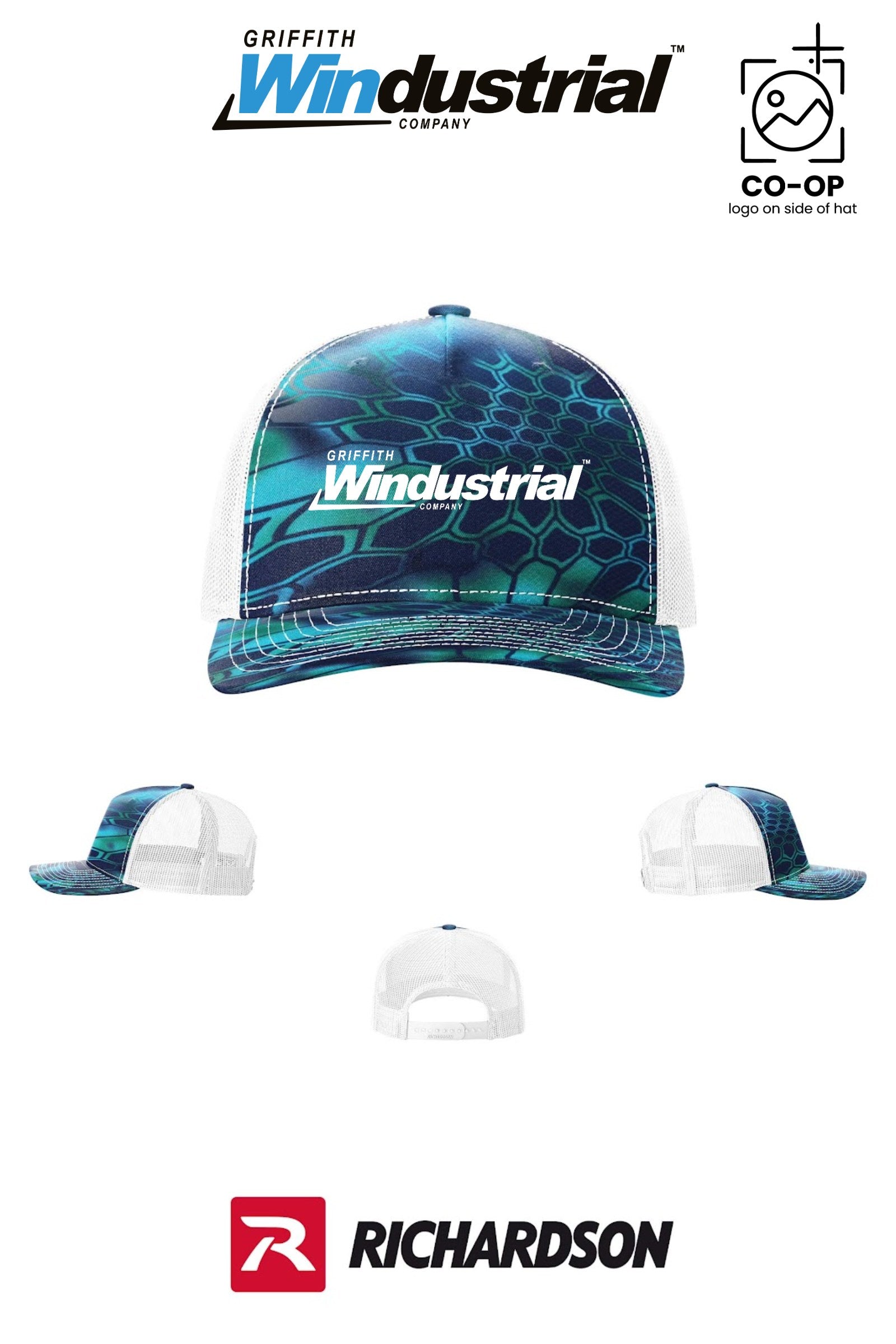 Richardson 112PFP Printed Five-Panel Trucker - Griffith Windustrial
