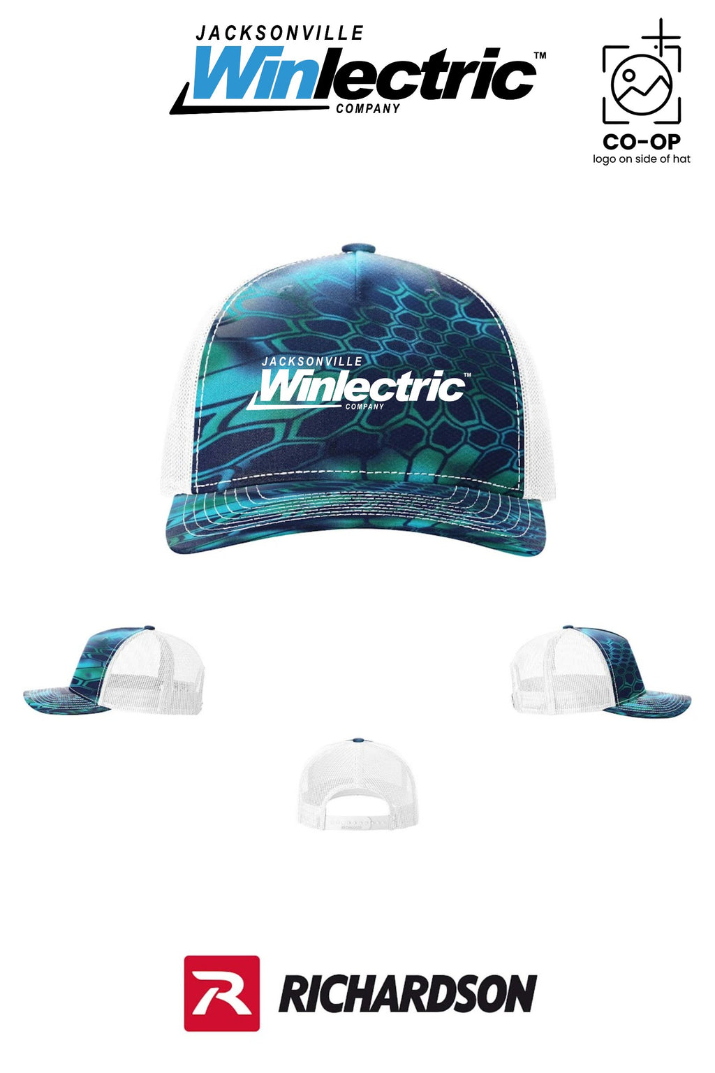 Richardson 112PFP Printed Five-Panel Trucker - Jacksonville Winlectric
