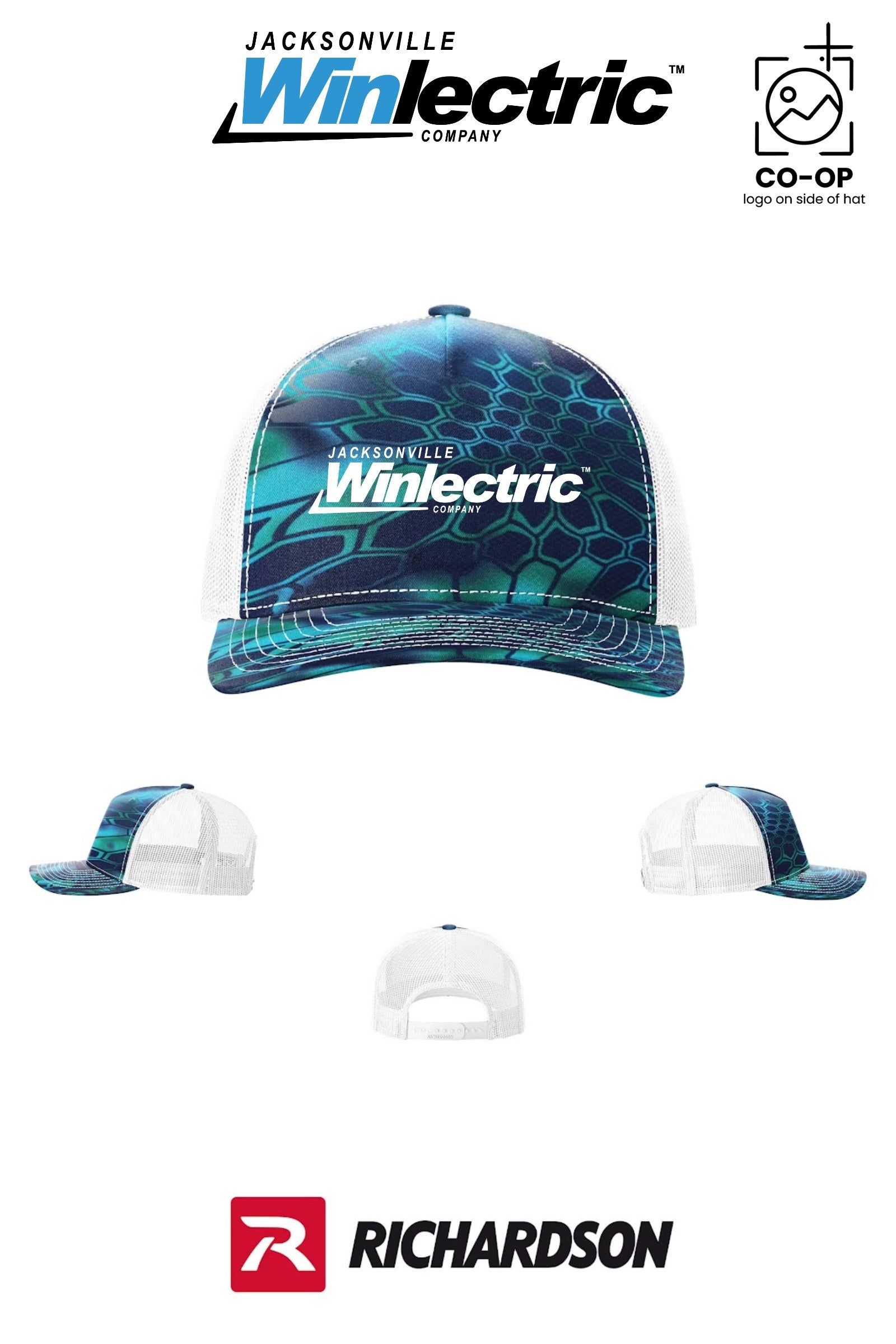 Richardson 112PFP Printed Five-Panel Trucker - Jacksonville Winlectric