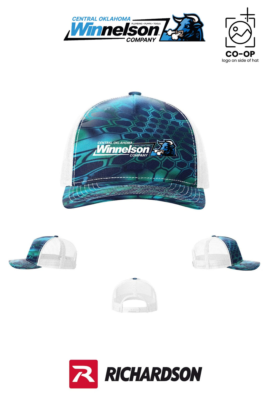 Richardson 112PFP Printed Five-Panel Trucker - Winnelson Central Oklahoma