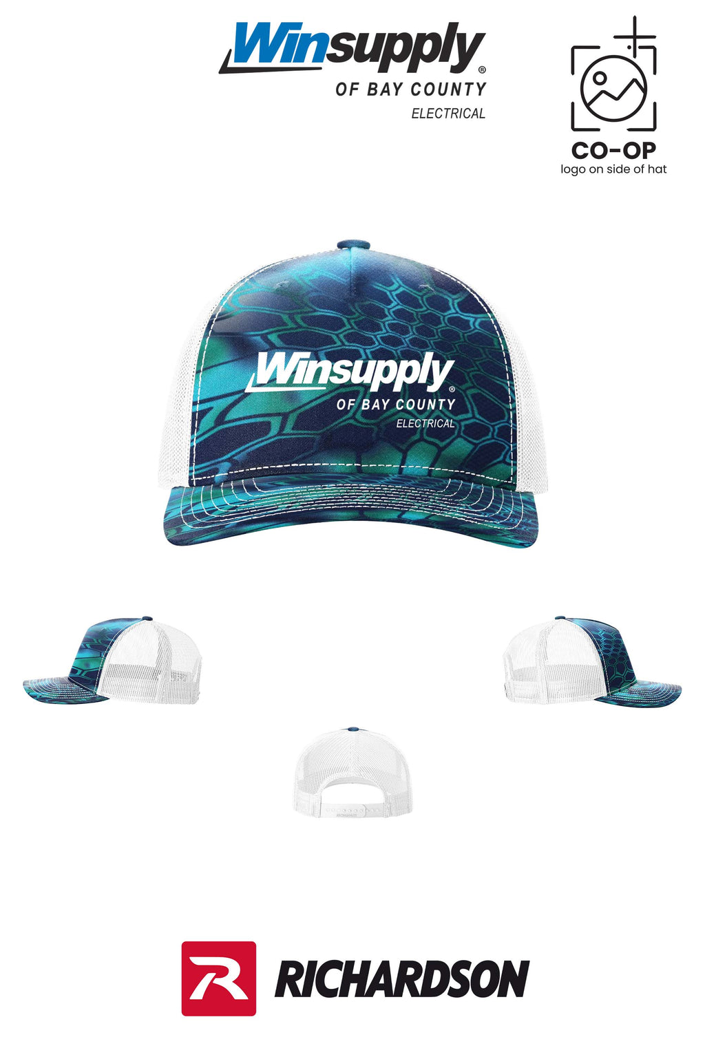 Richardson 112PFP Printed Five-Panel Trucker - Winsupply Bay County FL