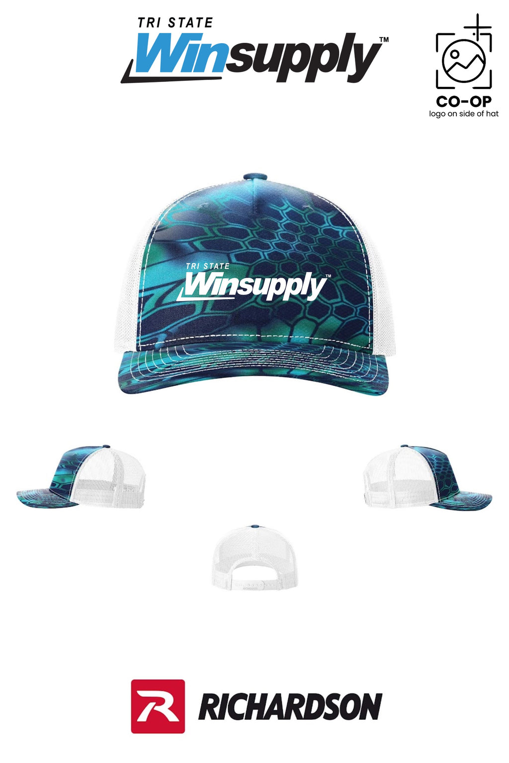 Richardson 112PFP Printed Five-Panel Trucker - Tri-State Winsupply