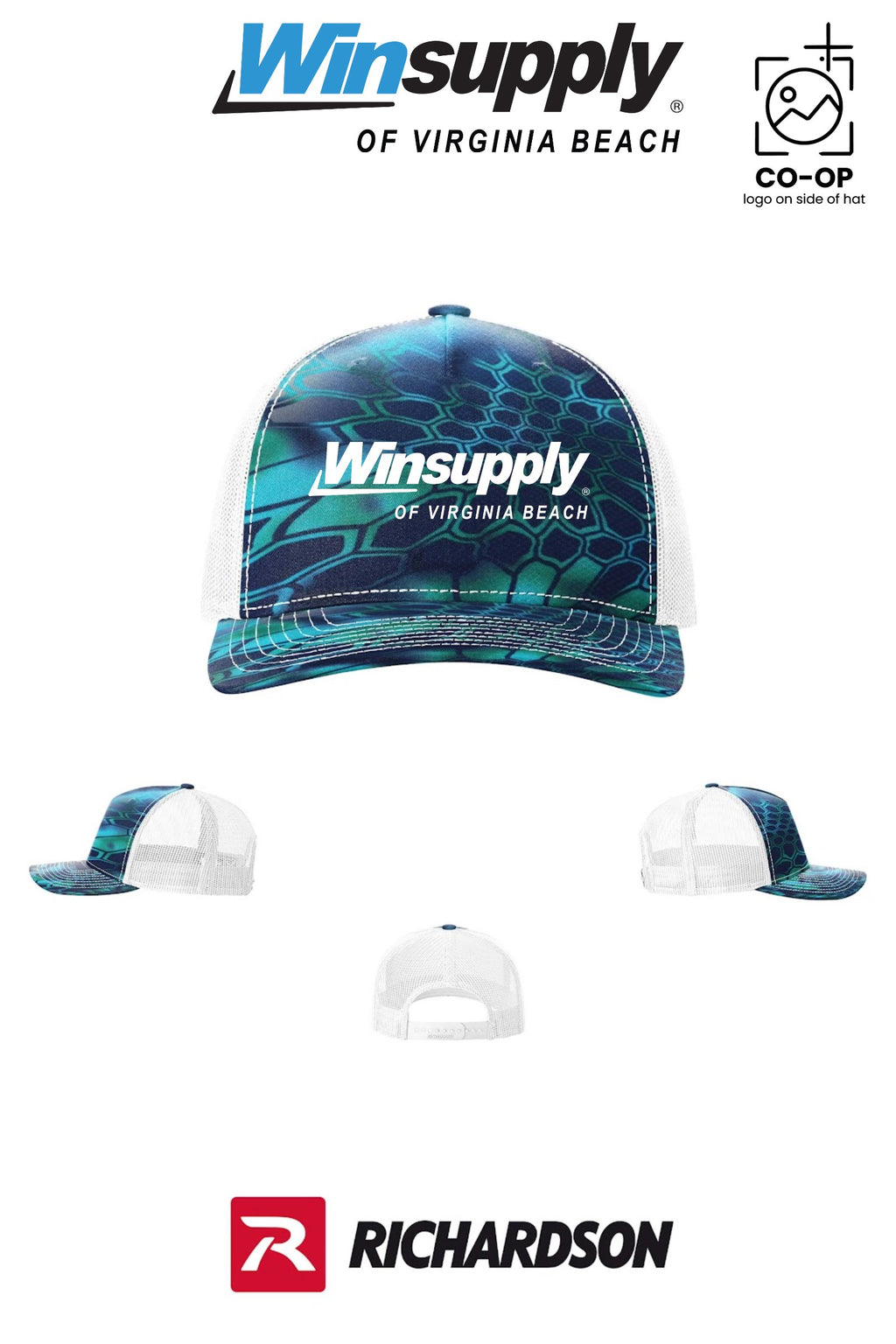 Richardson 112PFP Printed Five-Panel Trucker - Winsupply Virginia Beach VA