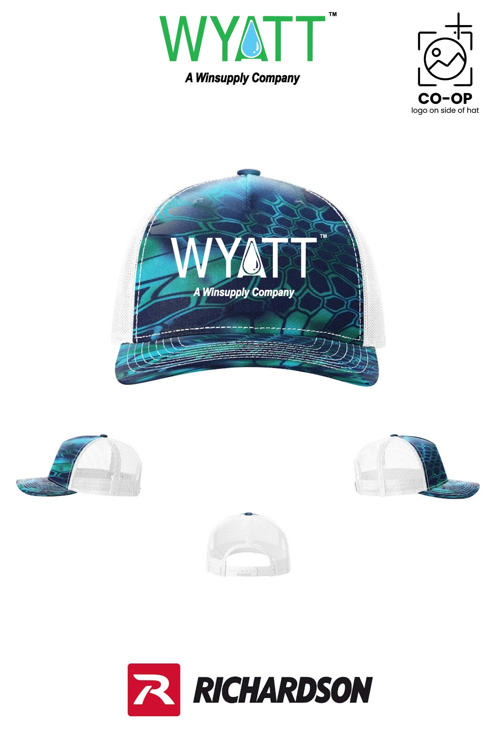 Richardson 112PFP Printed Five-Panel Trucker - Wyatt Irrigation of Santa Rosa