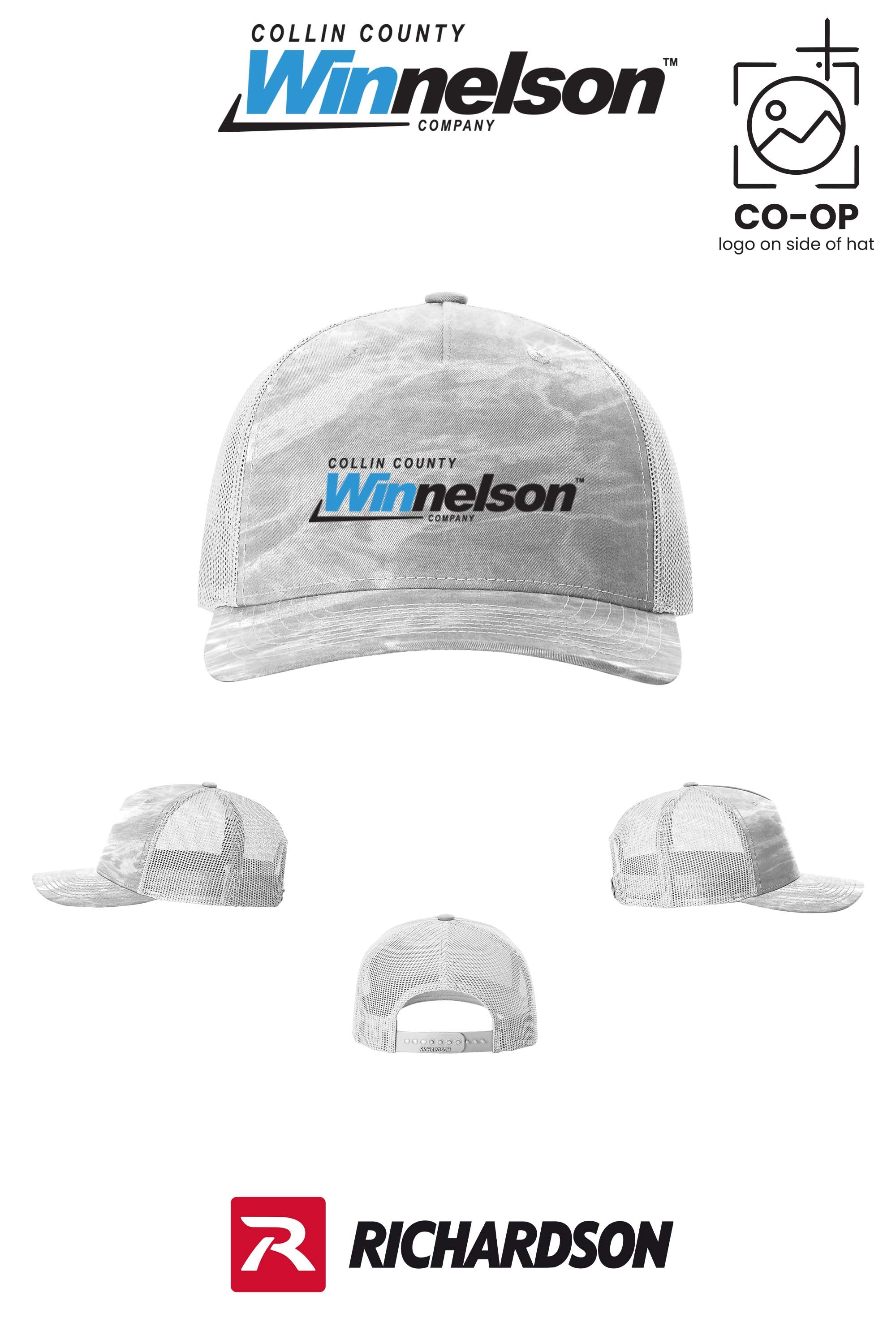 Richardson 112PFP Printed Five-Panel Trucker - Collin County Winnelson
