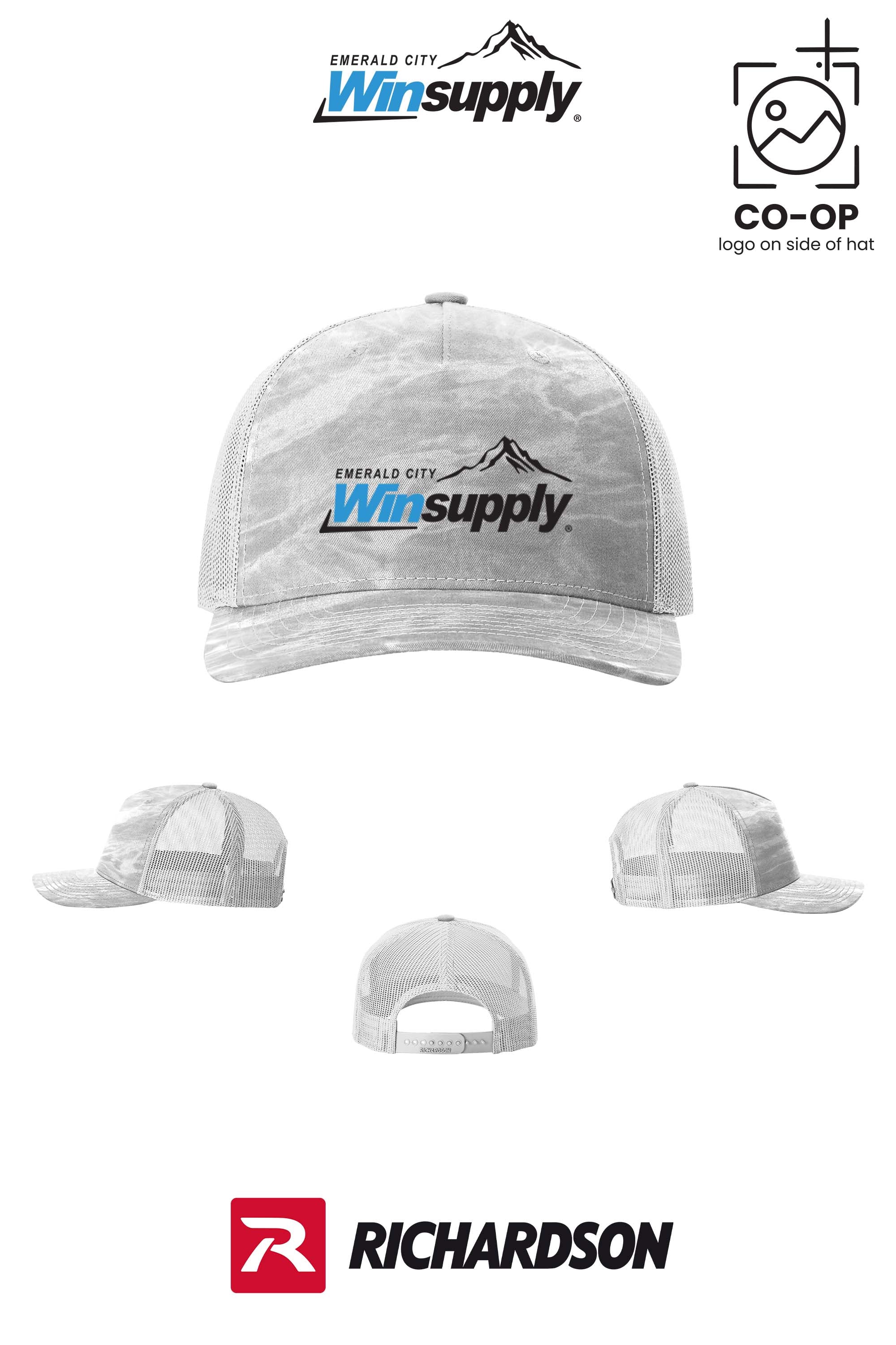 Richardson 112PFP Printed Five-Panel Trucker - Winsupply Emerald City
