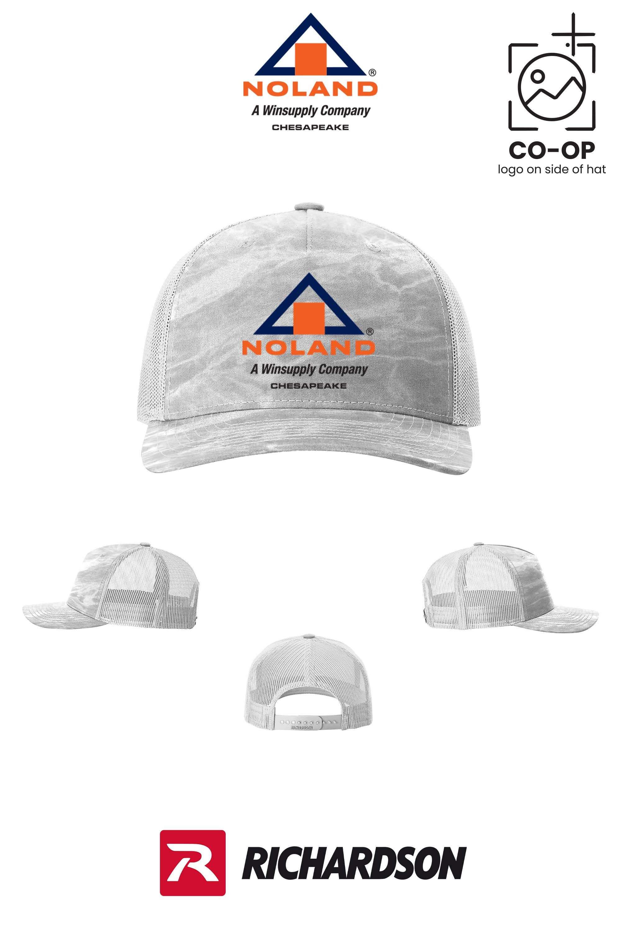 Richardson 112PFP Printed Five-Panel Trucker - Noland Company Chesapeake
