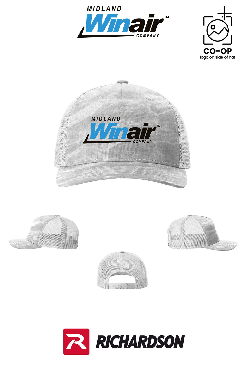 Richardson 112PFP Printed Five-Panel Trucker - Midland Winair