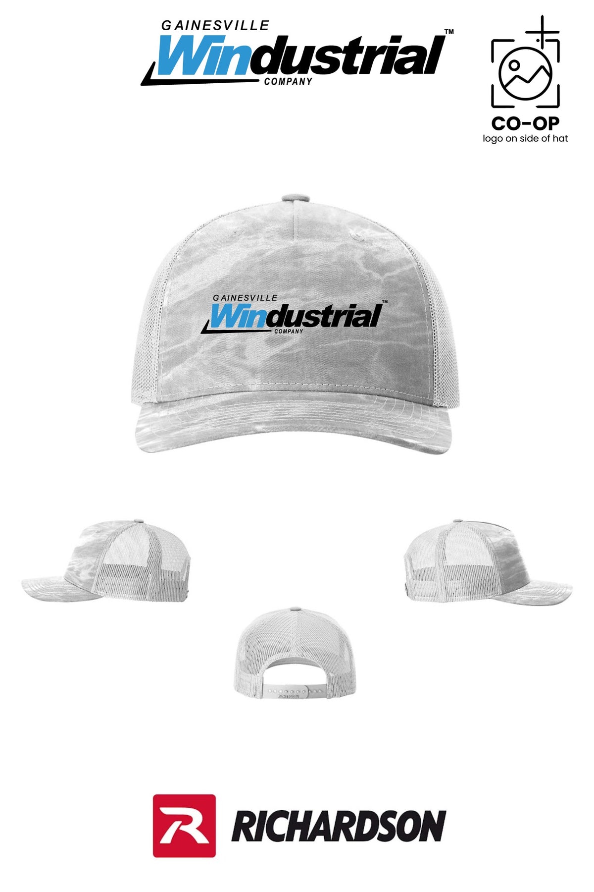 Richardson 112PFP Printed Five-Panel Trucker - Gainesville Windustrial