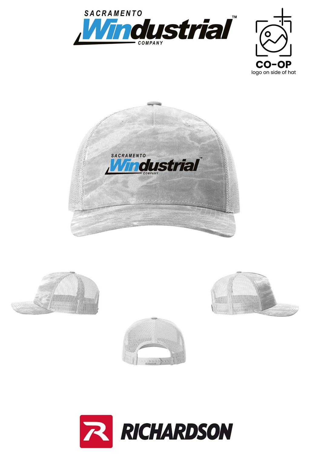 Richardson 112PFP Printed Five-Panel Trucker - Sacramento Windustrial
