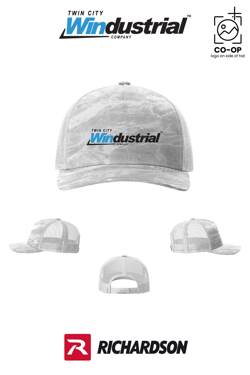 Richardson 112PFP Printed Five-Panel Trucker - Twin City Windustrial