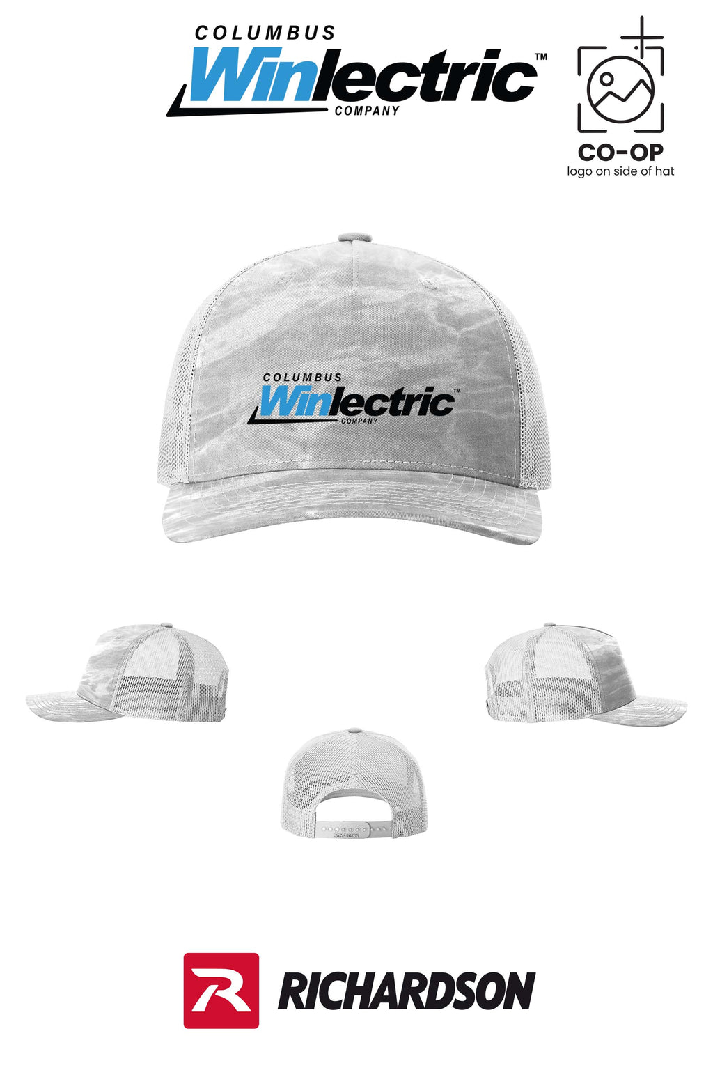 Richardson 112PFP Printed Five-Panel Trucker - Columbus Winlectric