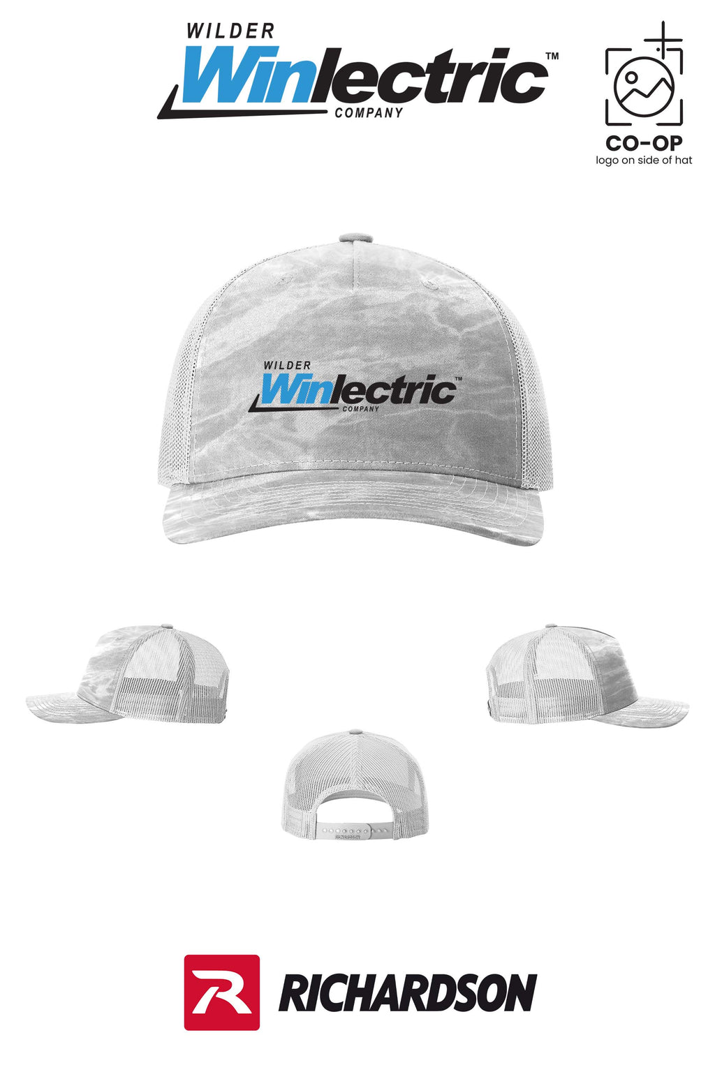 Richardson 112PFP Printed Five-Panel Trucker - Wilder Winlectric