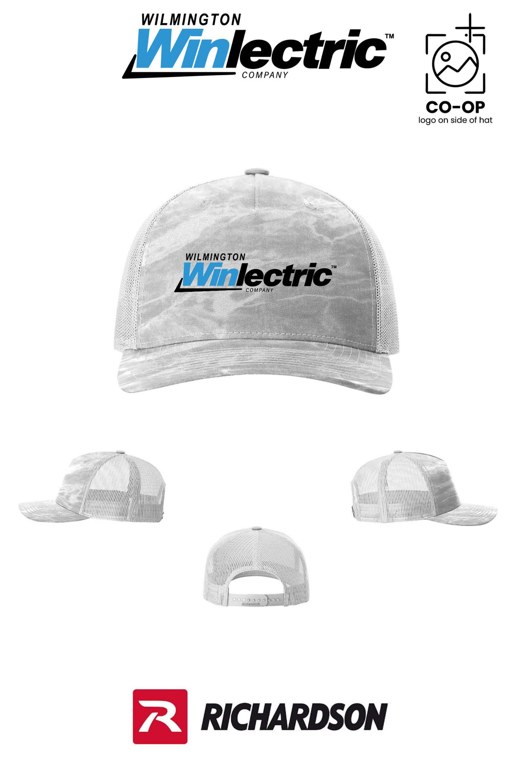 Richardson 112PFP Printed Five-Panel Trucker - Wilmington Winlectric