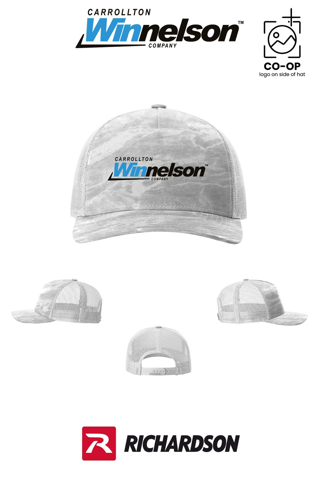 Richardson 112PFP Printed Five-Panel Trucker - Carrollton Winnelson