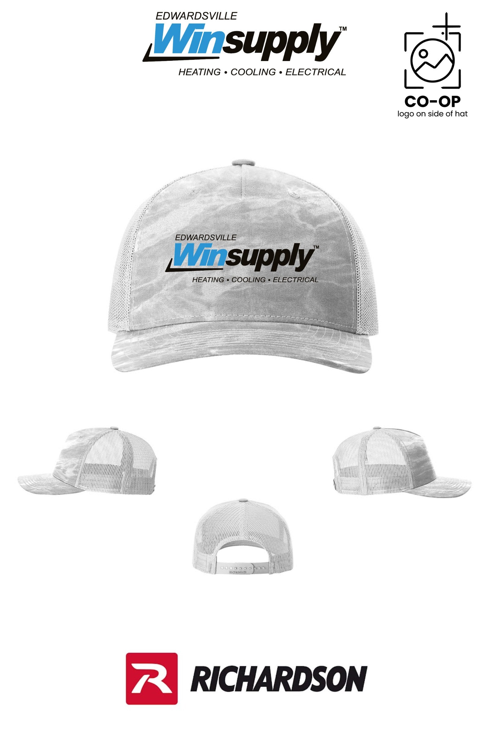 Richardson 112PFP Printed Five-Panel Trucker - Edwardsville Winsupply