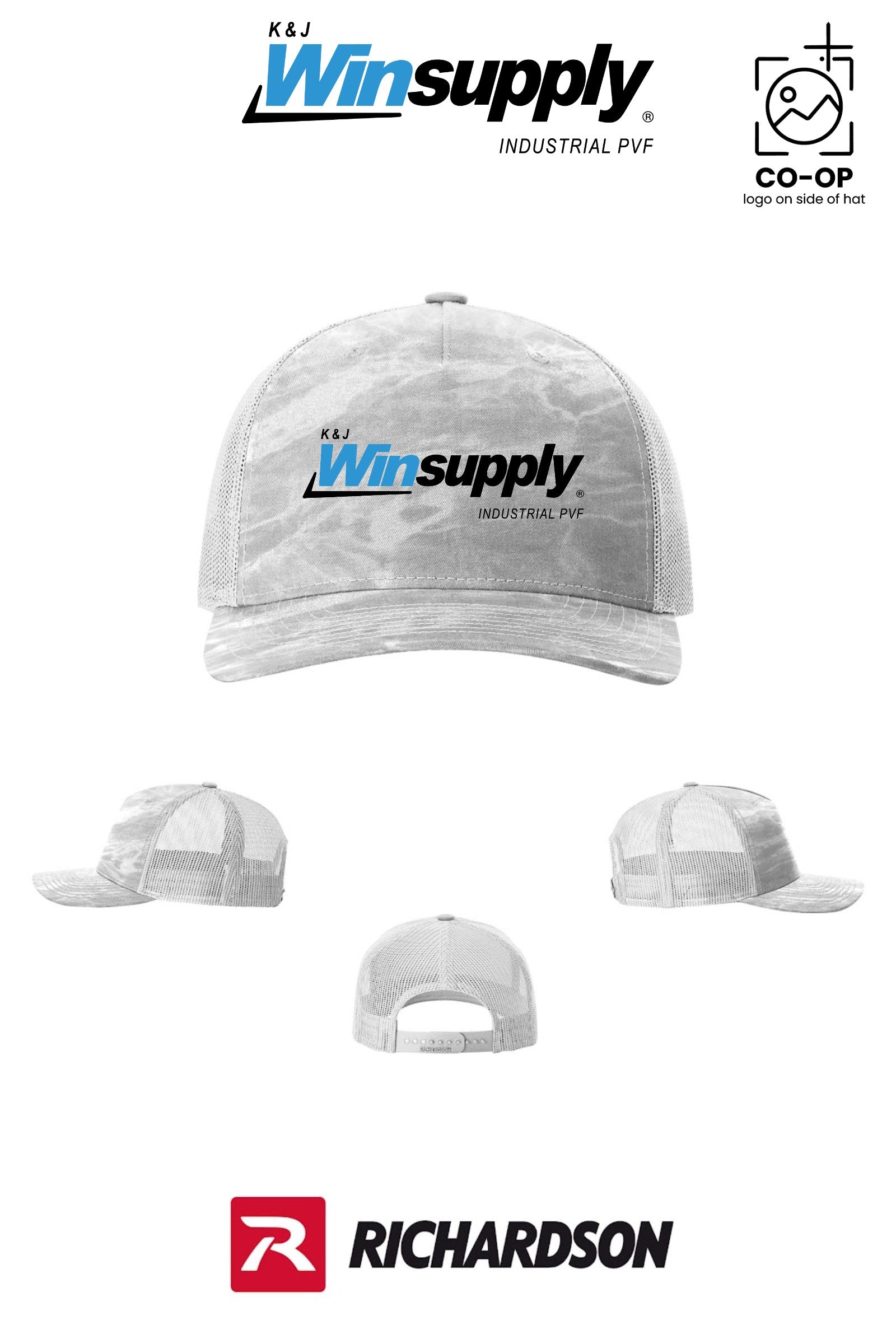 Richardson 112PFP Printed Five-Panel Trucker - K & J Winsupply, Industrial PVF