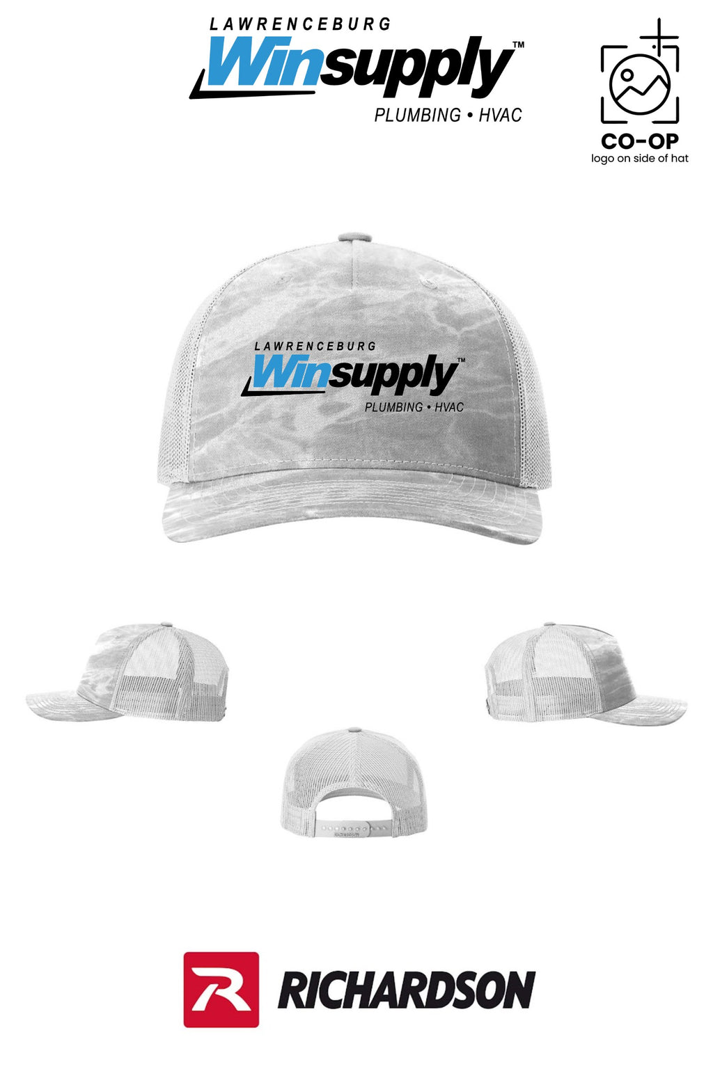 Richardson 112PFP Printed Five-Panel Trucker - Lawrenceburg Winsupply