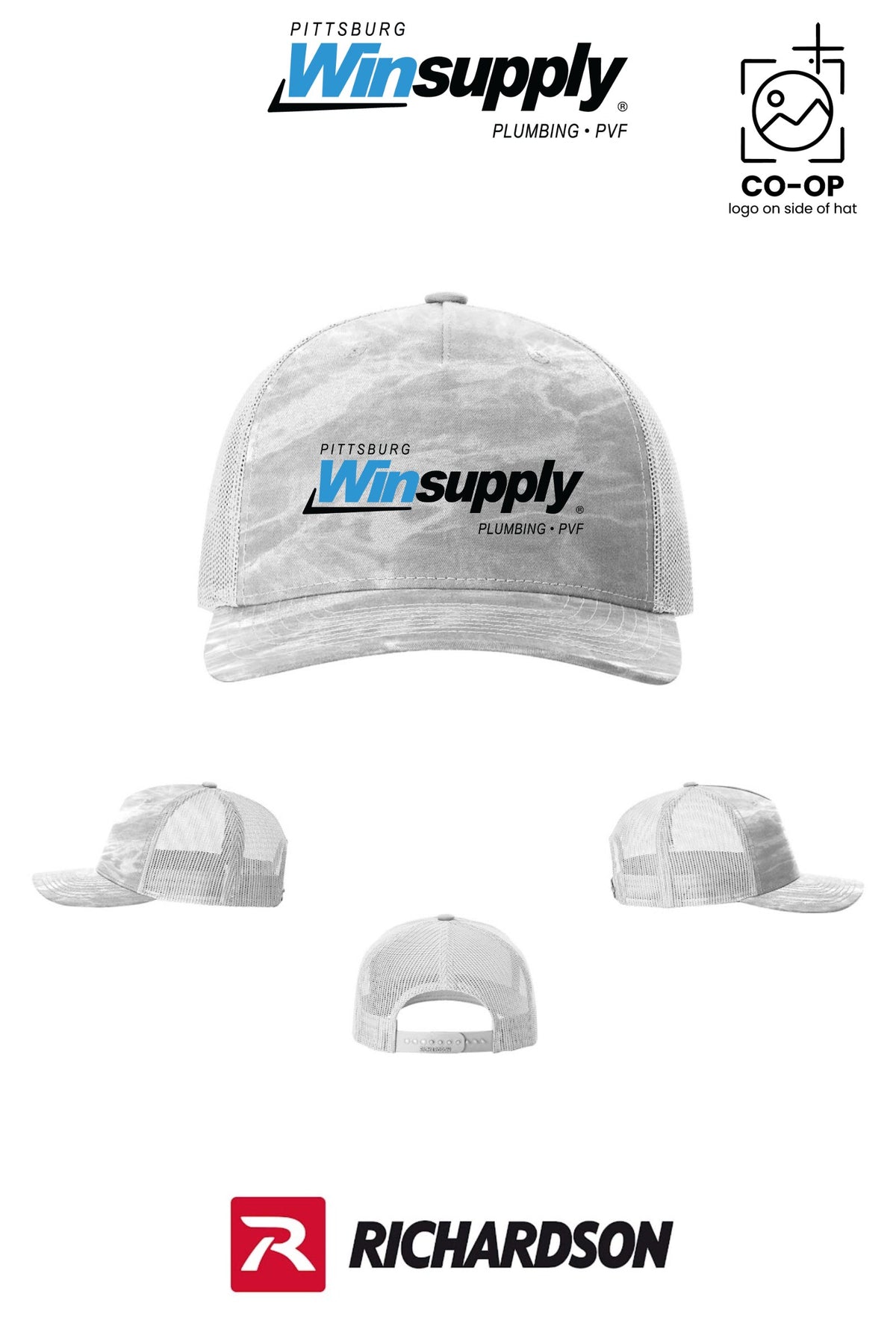 Richardson 112PFP Printed Five-Panel Trucker - Pittsburg Winsupply