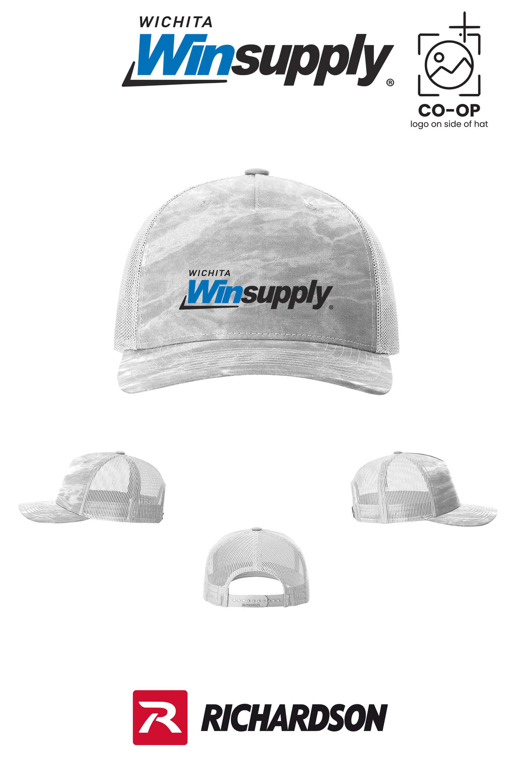 Richardson 112PFP Printed Five-Panel Trucker - Wichita Winsupply