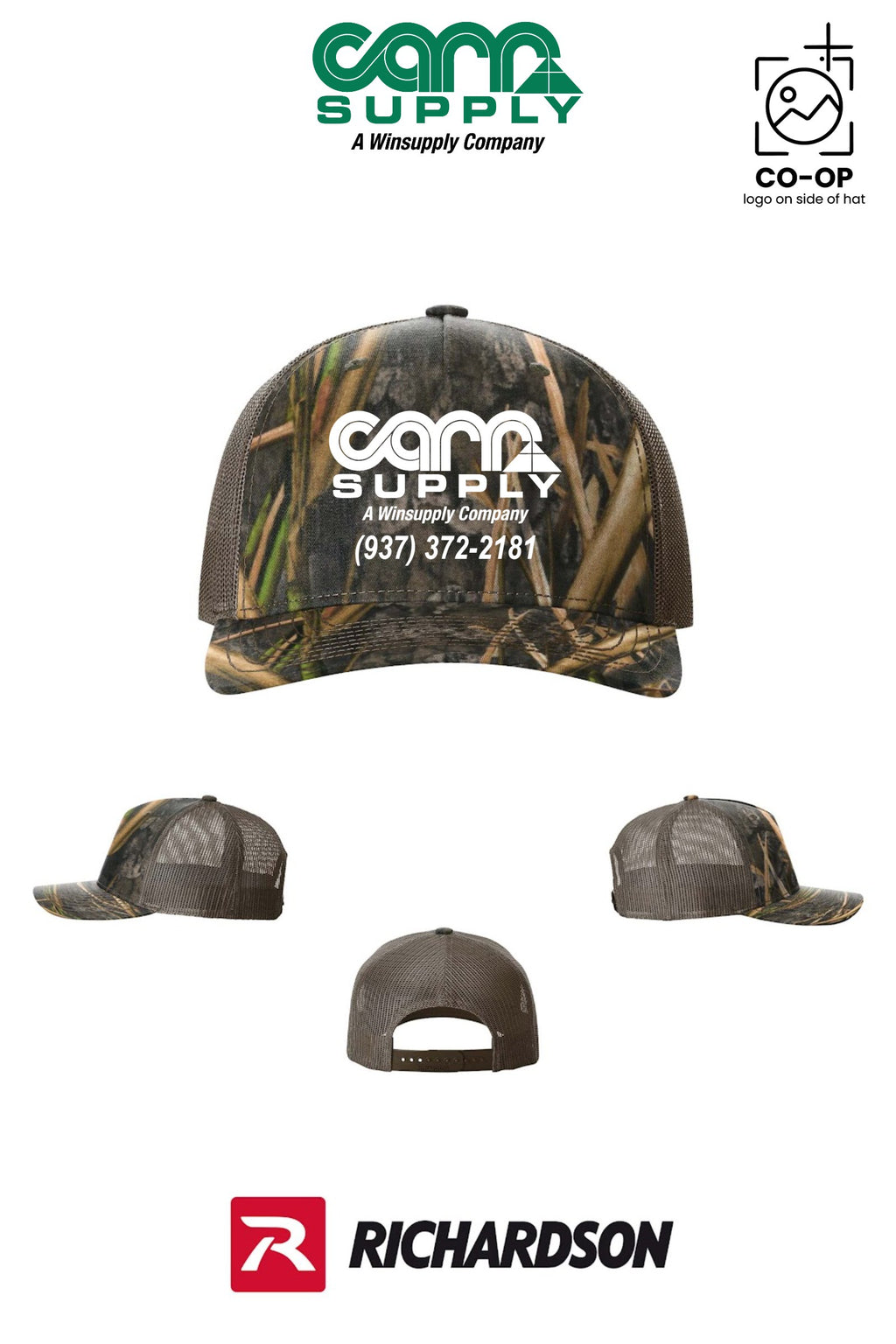 Richardson 112PFP Printed Five-Panel Trucker - Carr Supply - Xenia