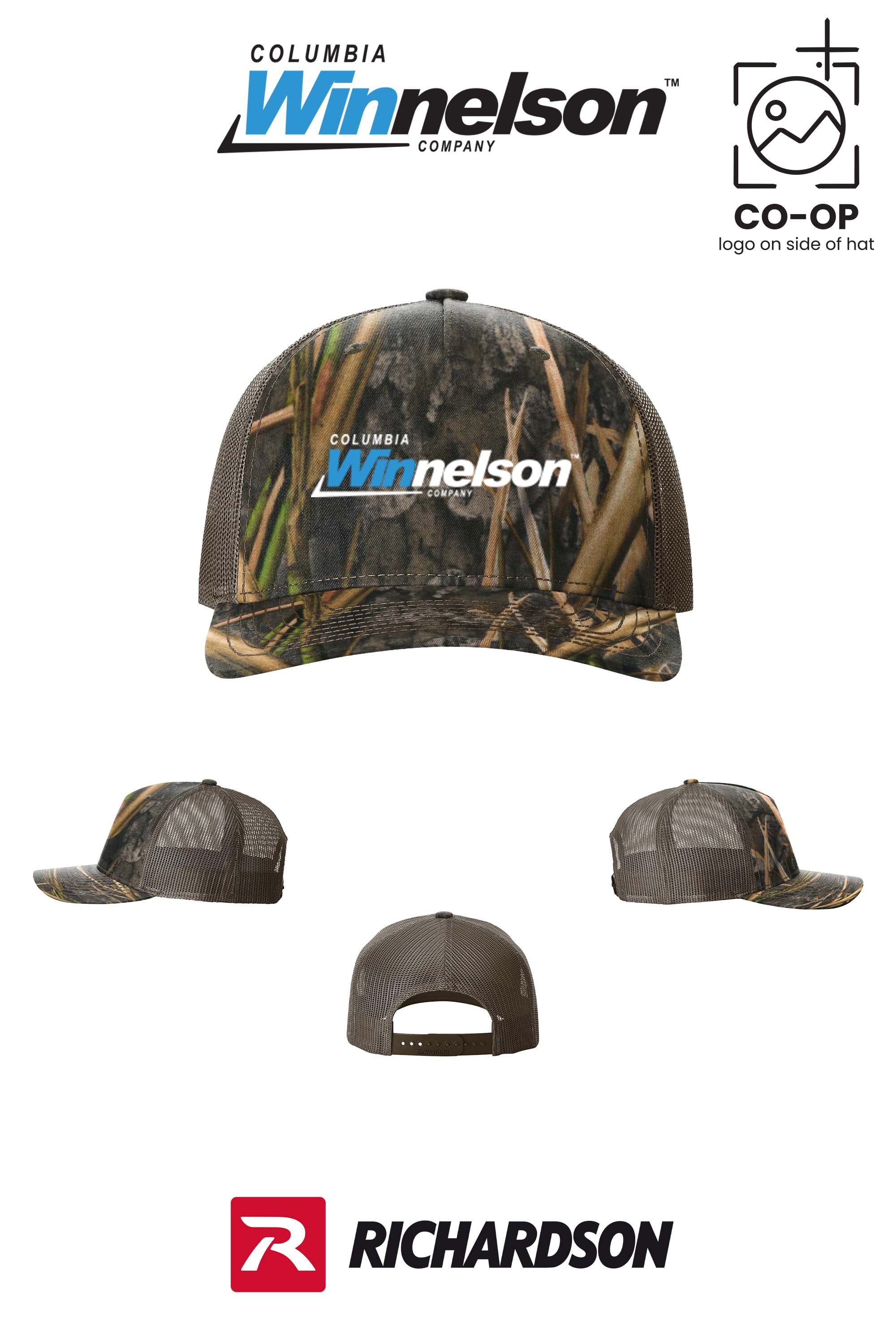 Richardson 112PFP Printed Five-Panel Trucker - Columbia MO Winnelson