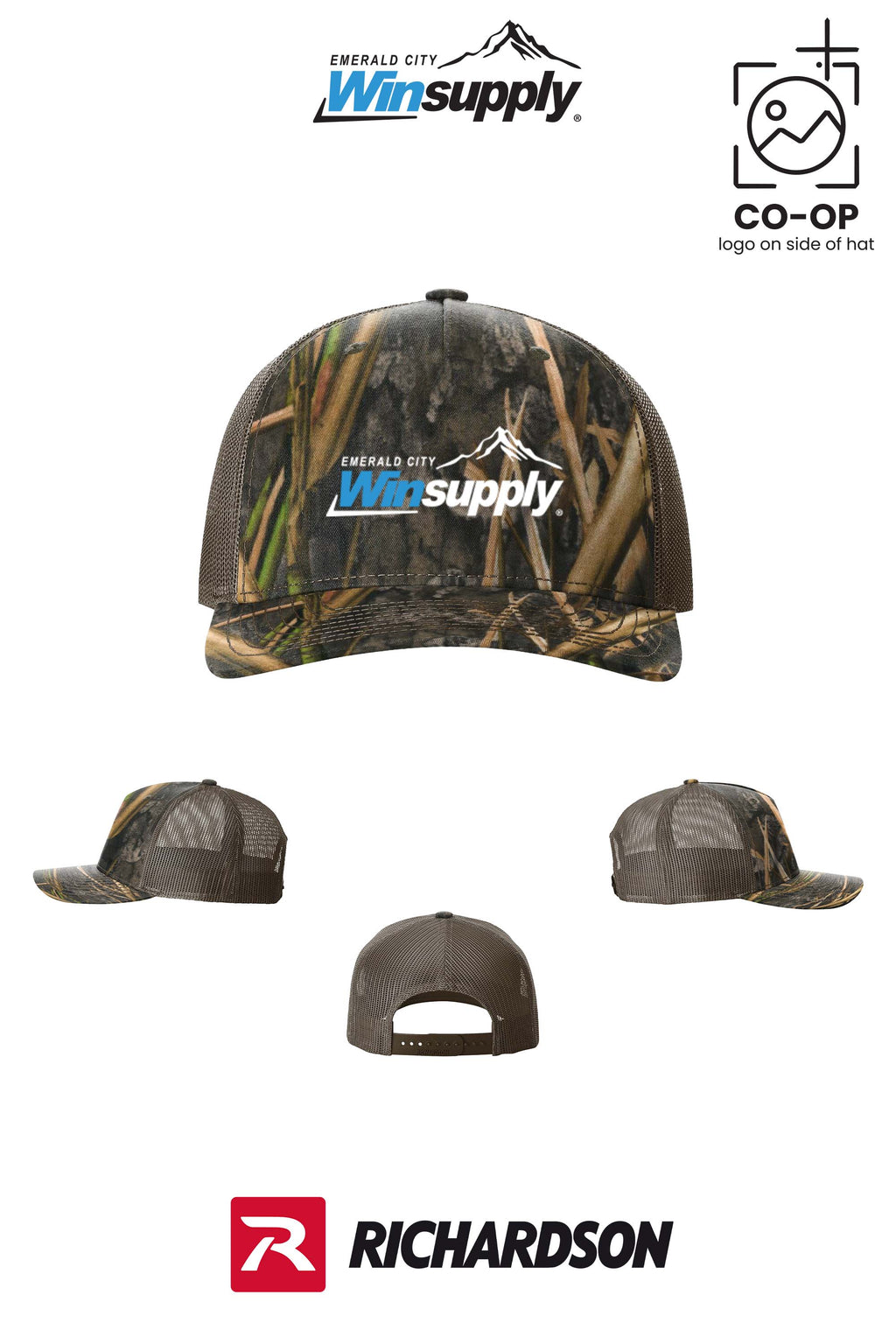 Richardson 112PFP Printed Five-Panel Trucker - Winsupply Emerald City