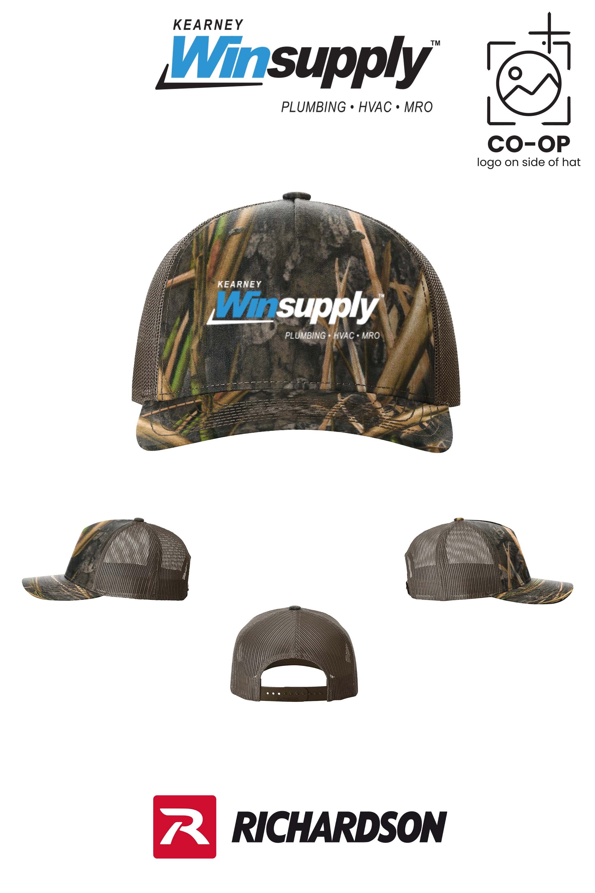 Richardson 112PFP Printed Five-Panel Trucker - Kearney Winsupply