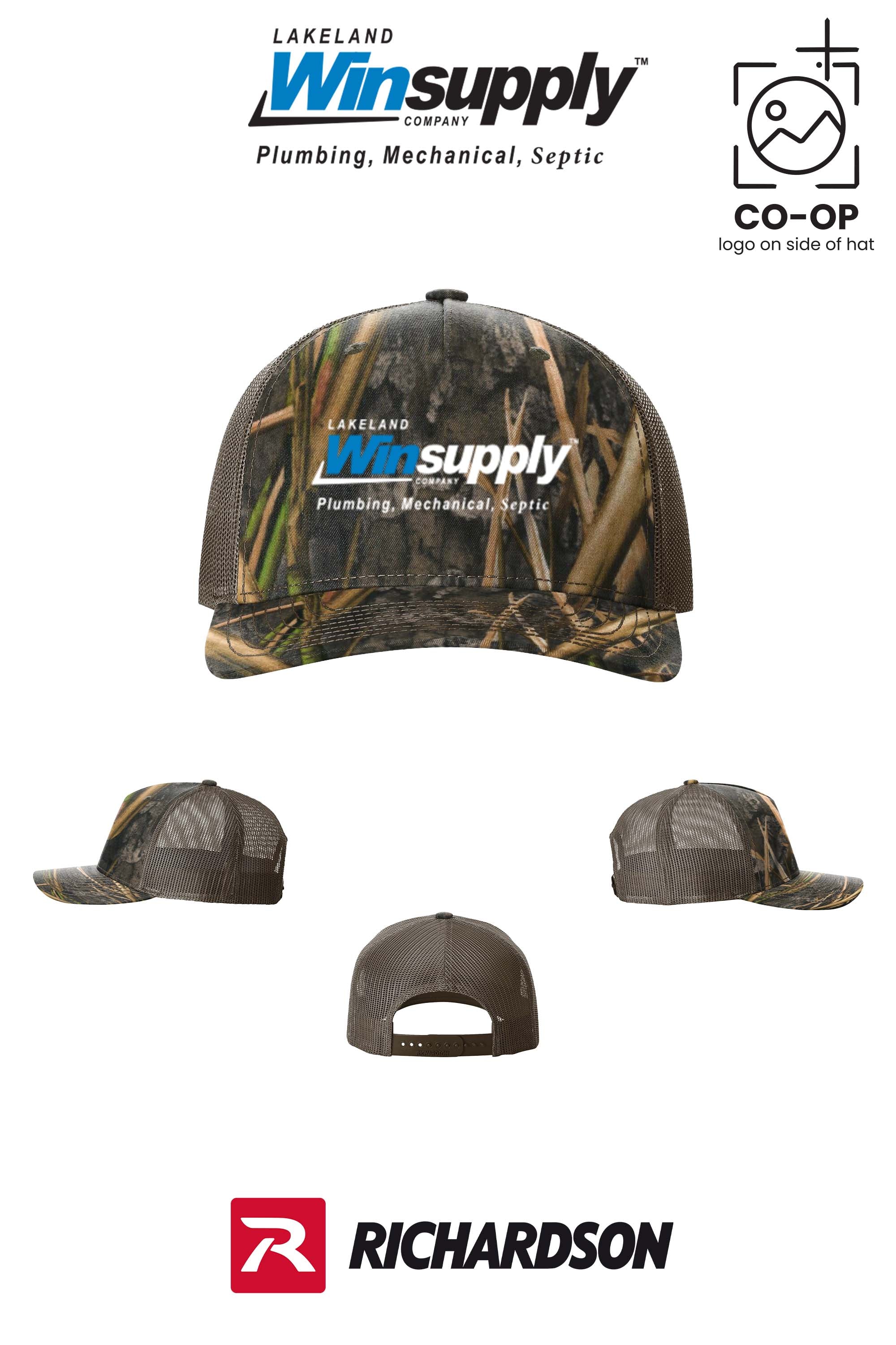 Richardson 112PFP Printed Five-Panel Trucker - Lakeland Winsupply