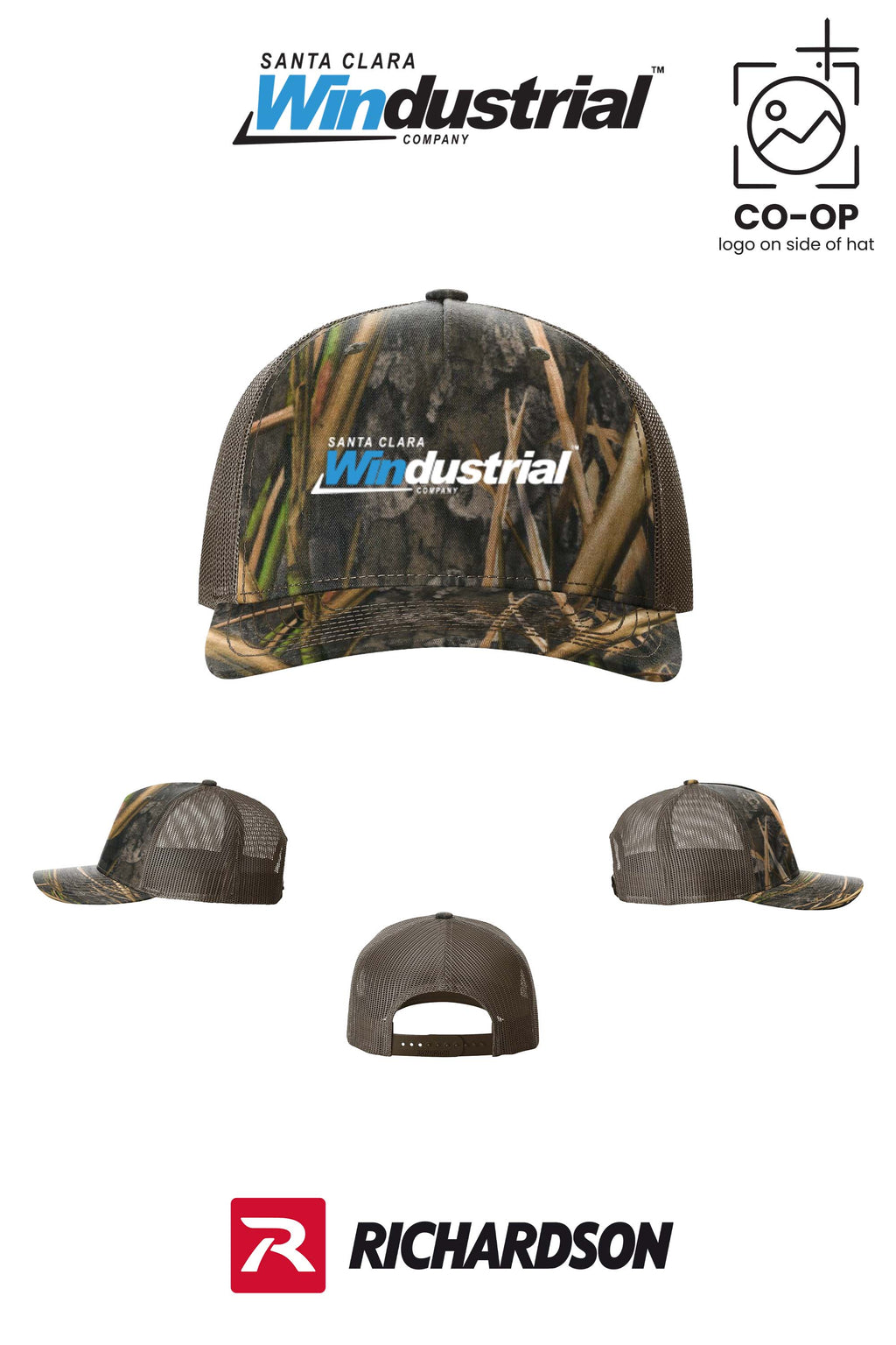 Richardson 112PFP Printed Five-Panel Trucker - Santa Clara Windustrial