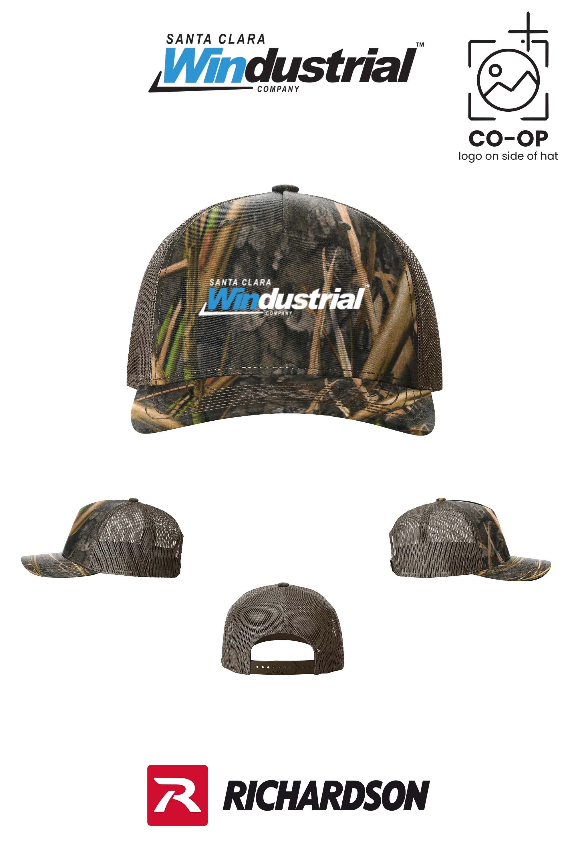 Richardson 112PFP Printed Five-Panel Trucker - Santa Clara Windustrial