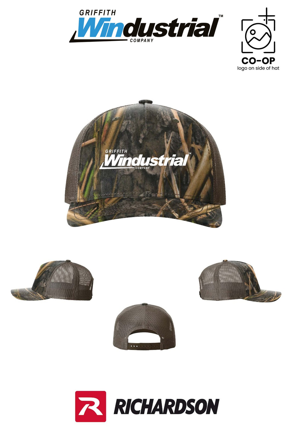 Richardson 112PFP Printed Five-Panel Trucker - Griffith Windustrial