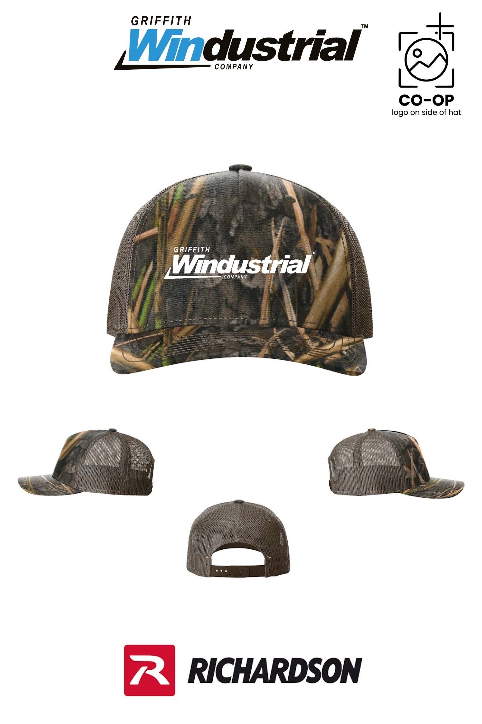 Richardson 112PFP Printed Five-Panel Trucker - Griffith Windustrial