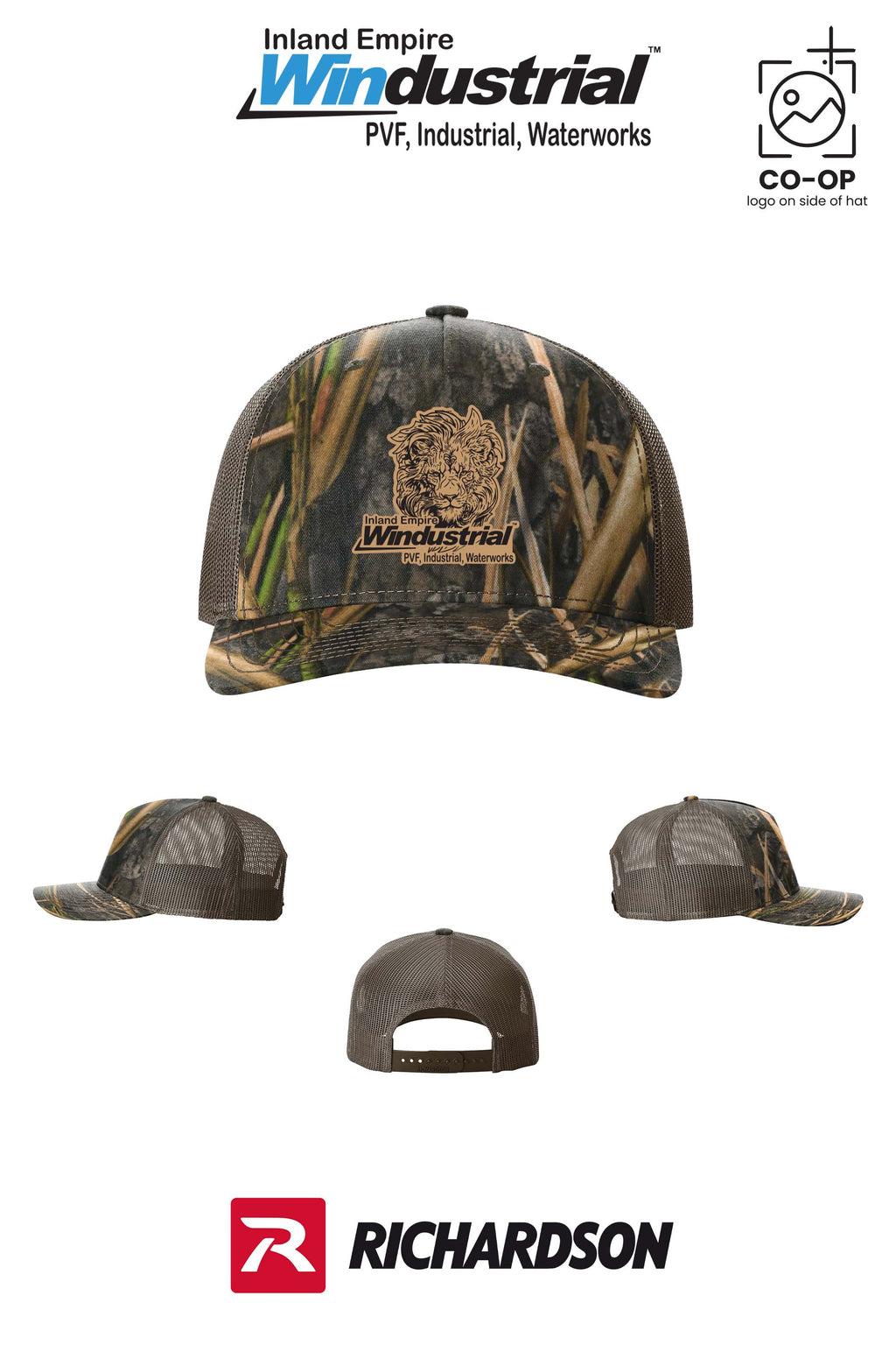 Richardson 112PFP Printed Five-Panel Trucker - Inland Empire Windustrial