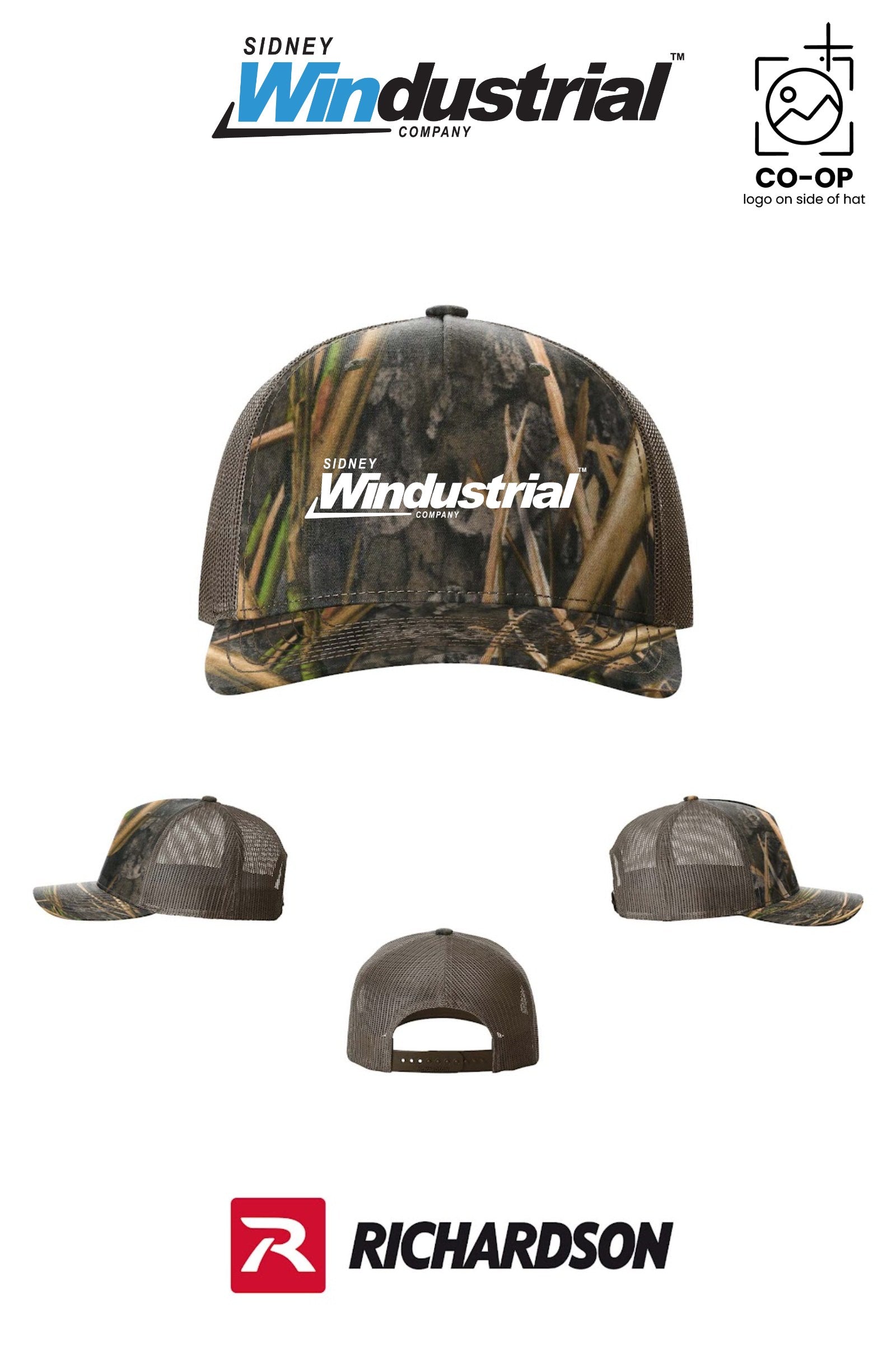 Richardson 112PFP Printed Five-Panel Trucker - Sidney Windustrial