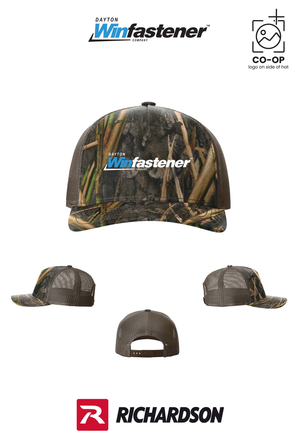 Richardson 112PFP Printed Five-Panel Trucker - Dayton Winfastener